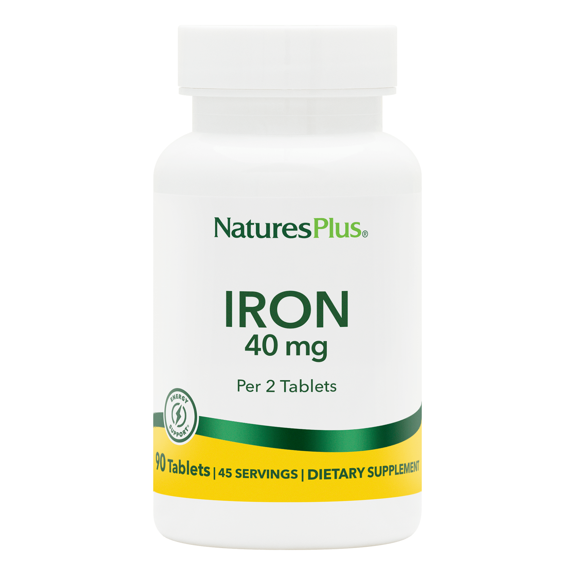 Iron 40 mg Tablets - 90 Count