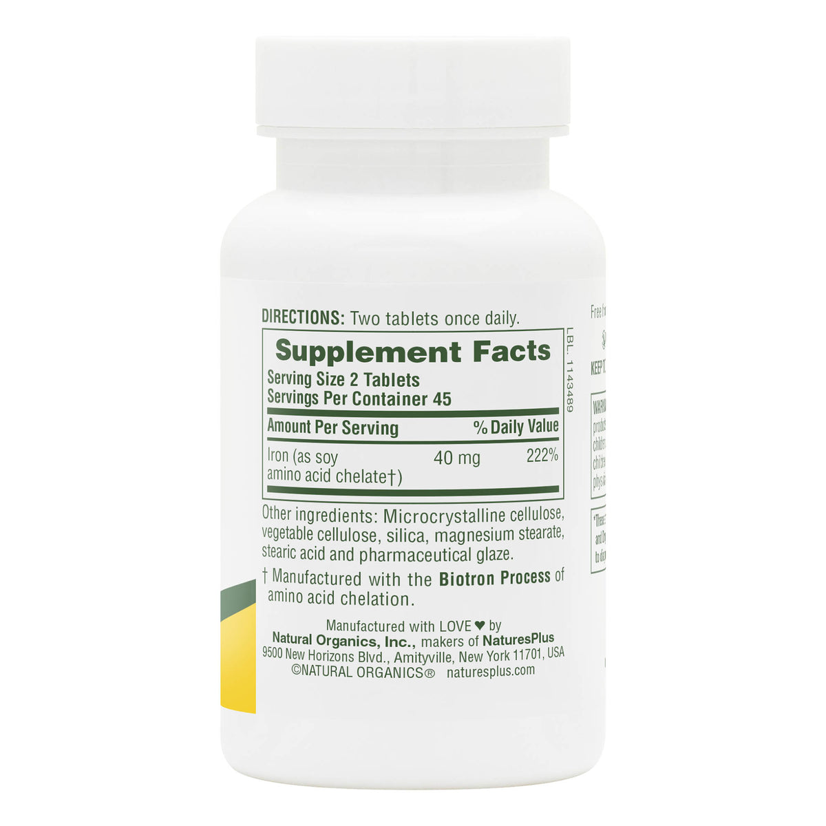 product image of Iron 40 mg Tablets containing 90 Count