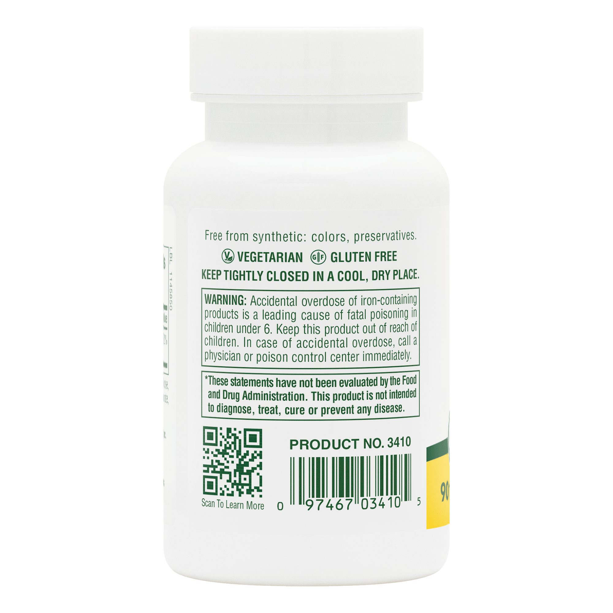 Iron 40 mg Tablets - 90 Count