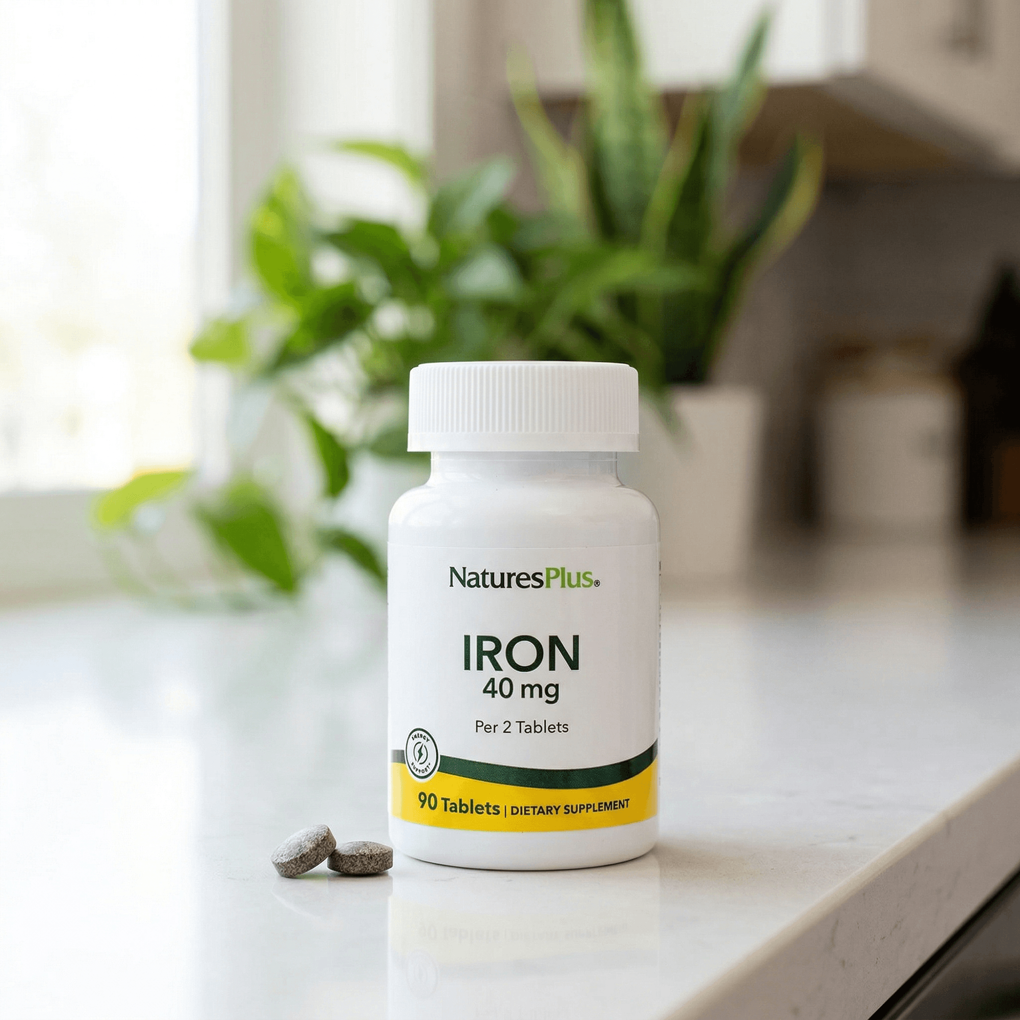 Iron 40 mg Tablets - 90 Count