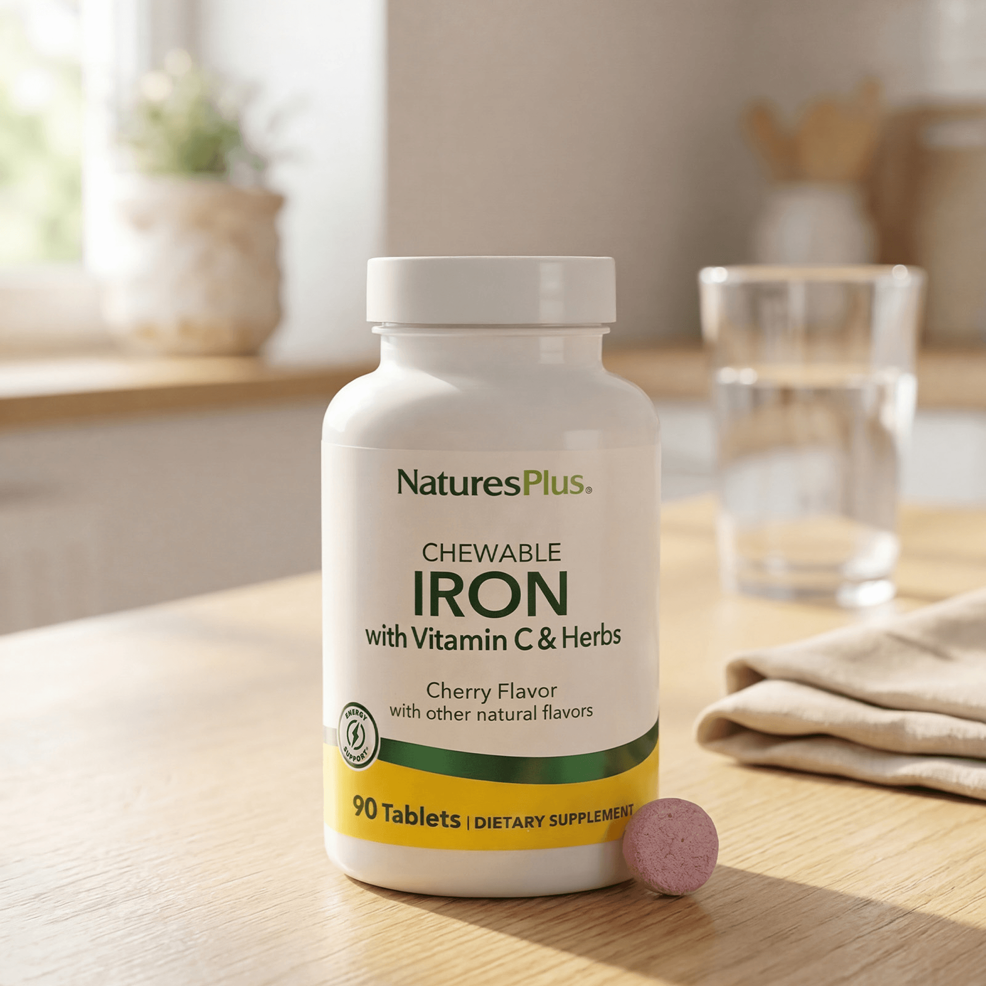 Chewable Iron with Vitamin C & Herbs - 90 Count
