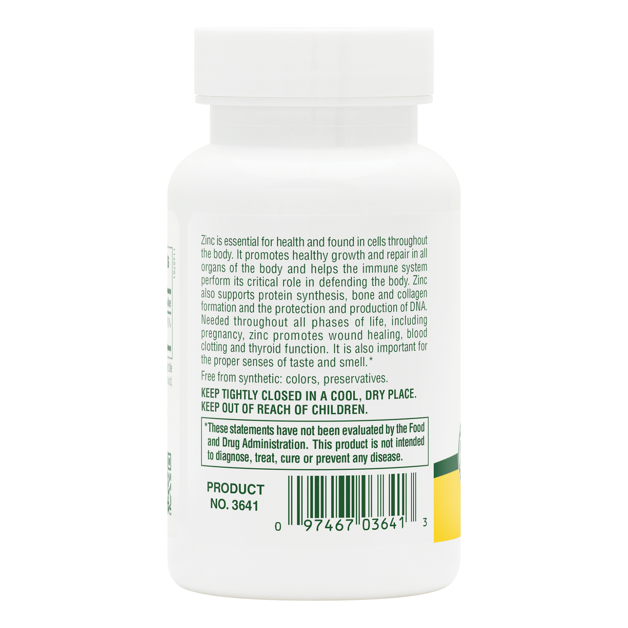 Zinc 30 mg Tablets - 90 Count