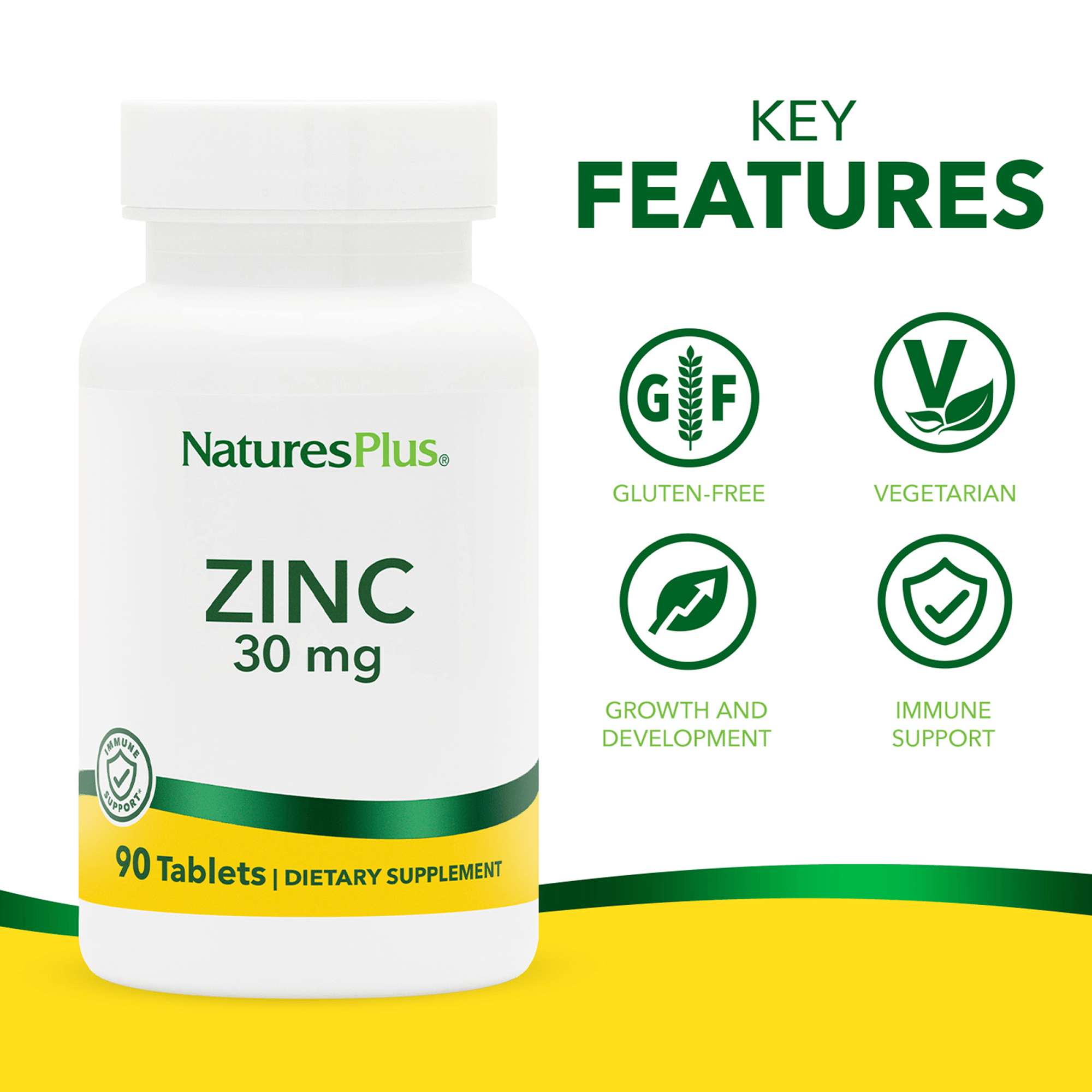 Zinc 30 mg Tablets - 90 Count