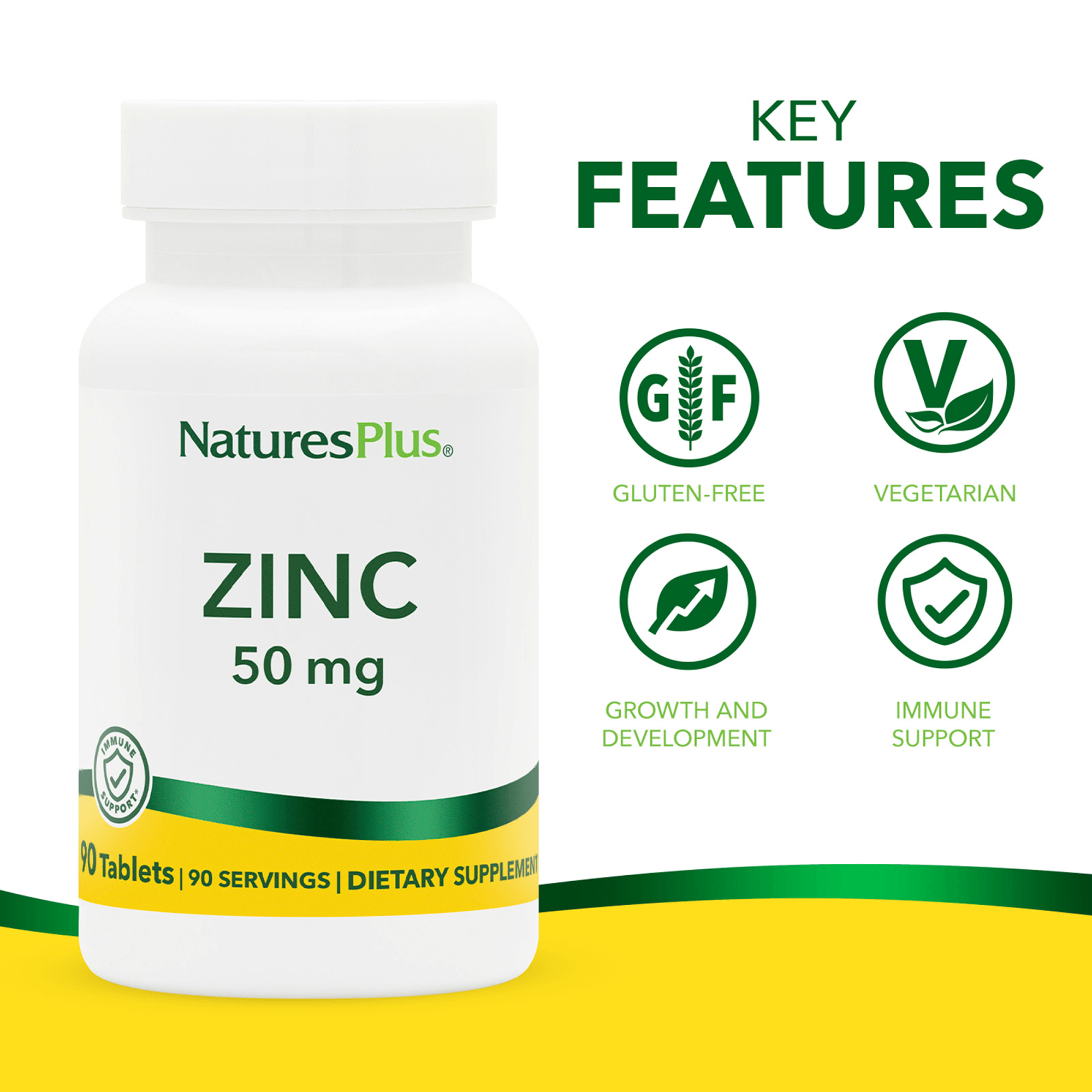 Zinc 50 mg Tablets - 90 Count