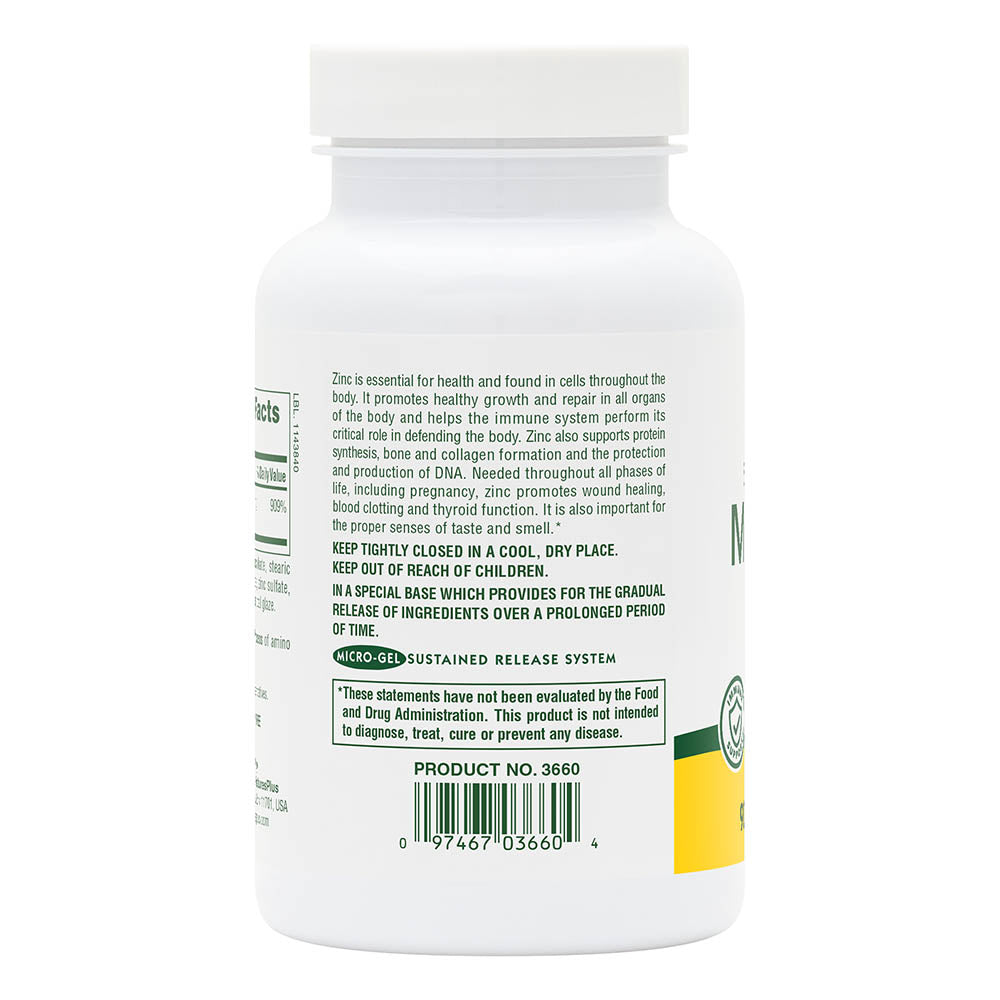 product image of Mega Zinc 100 mg Sustained Release Tablets containing 90 Count