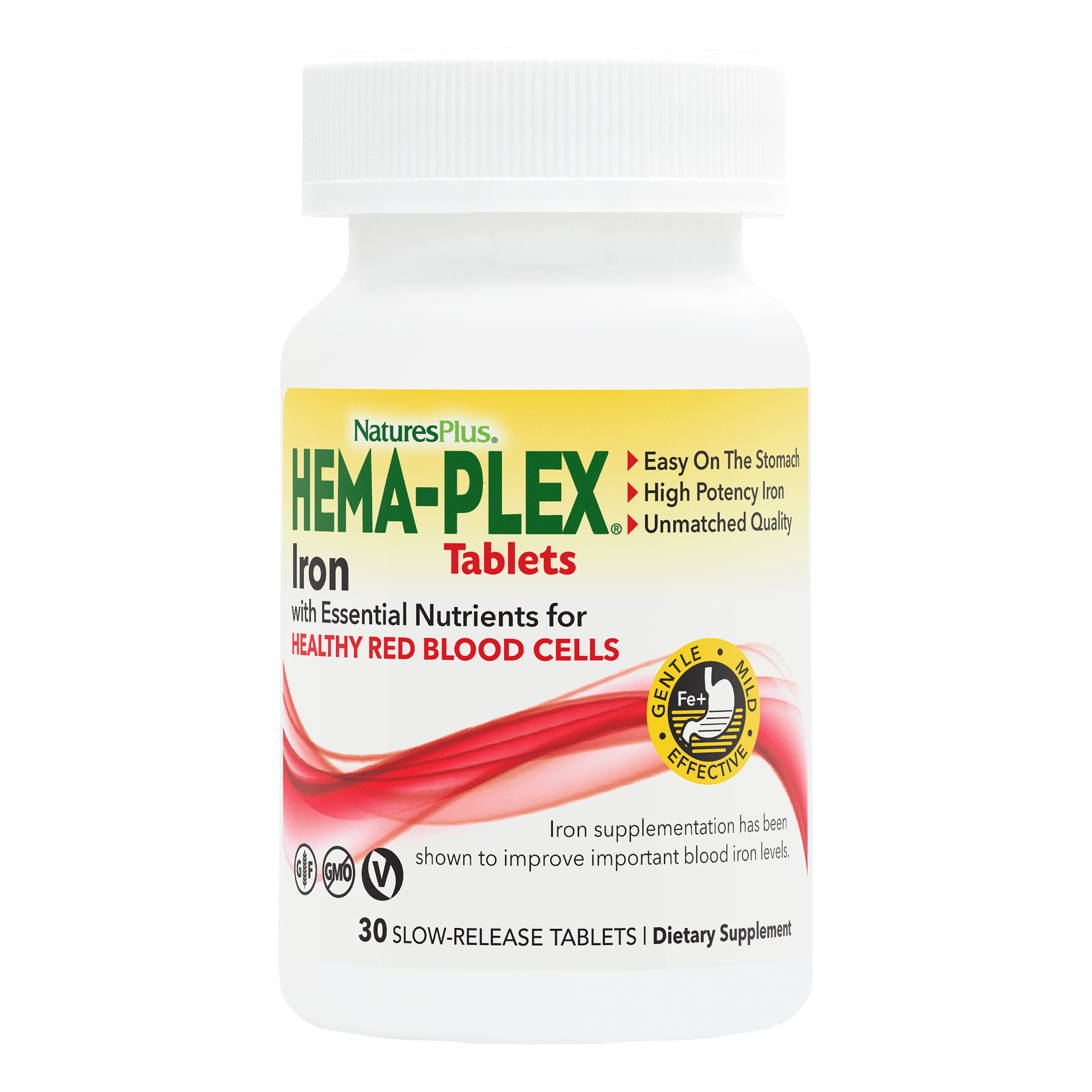 HEMA-PLEX® Slow-Release Iron Supplement - 30 Count