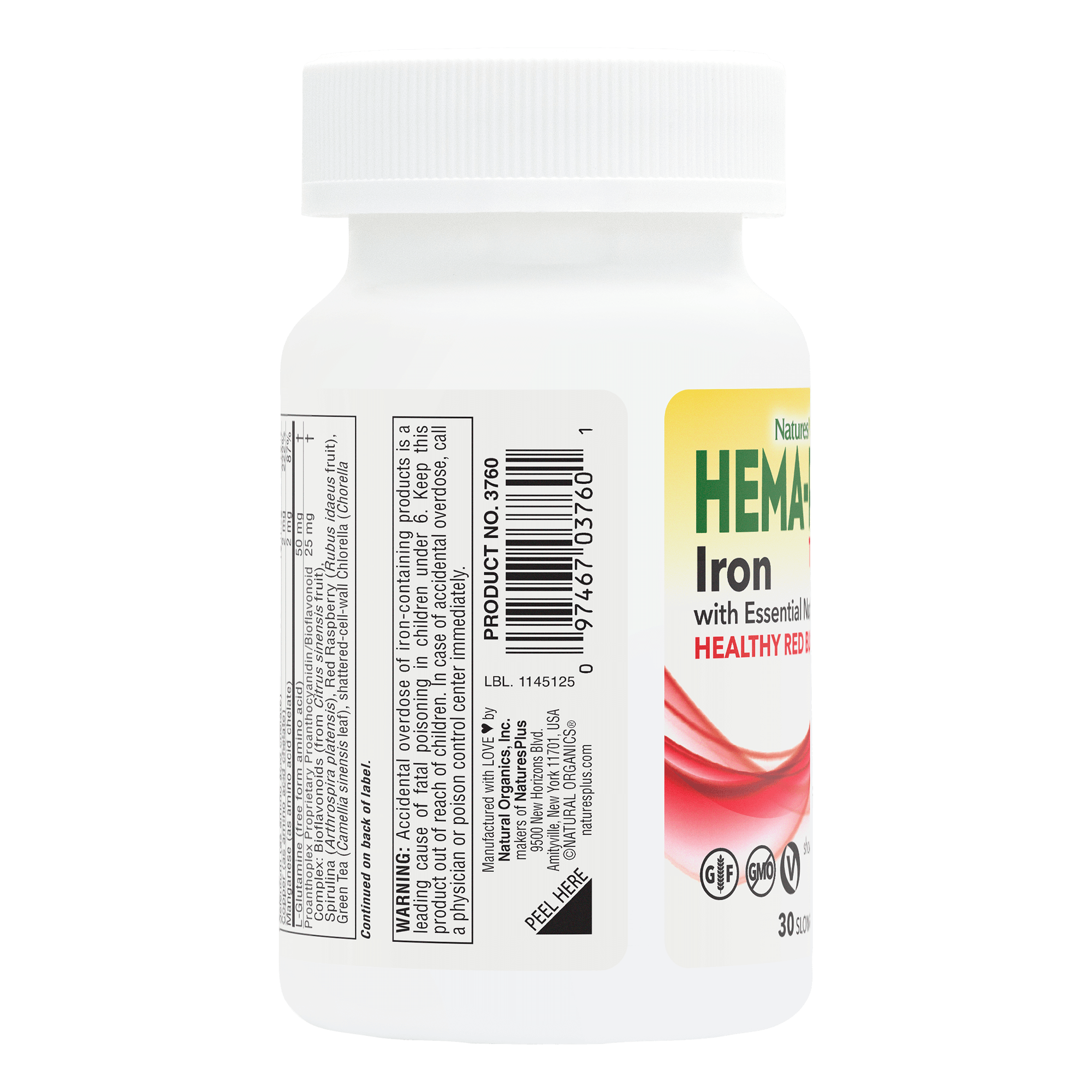 HEMA-PLEX® Slow-Release Iron Supplement - 30 Count