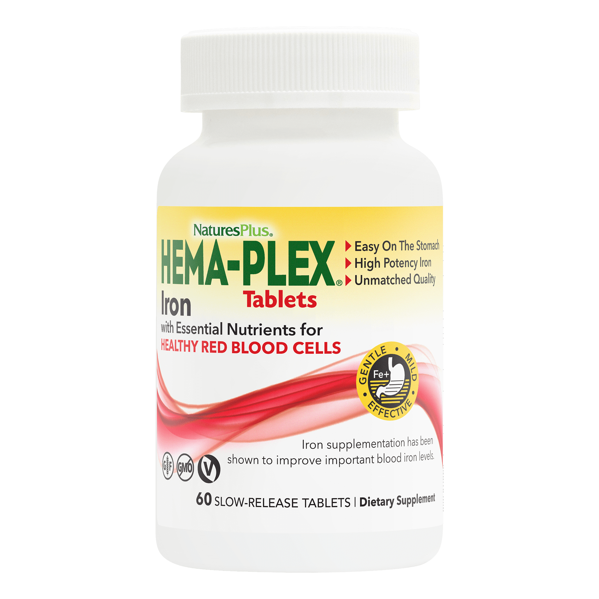 HEMA-PLEX® Slow-Release Iron Supplement - 60 Count