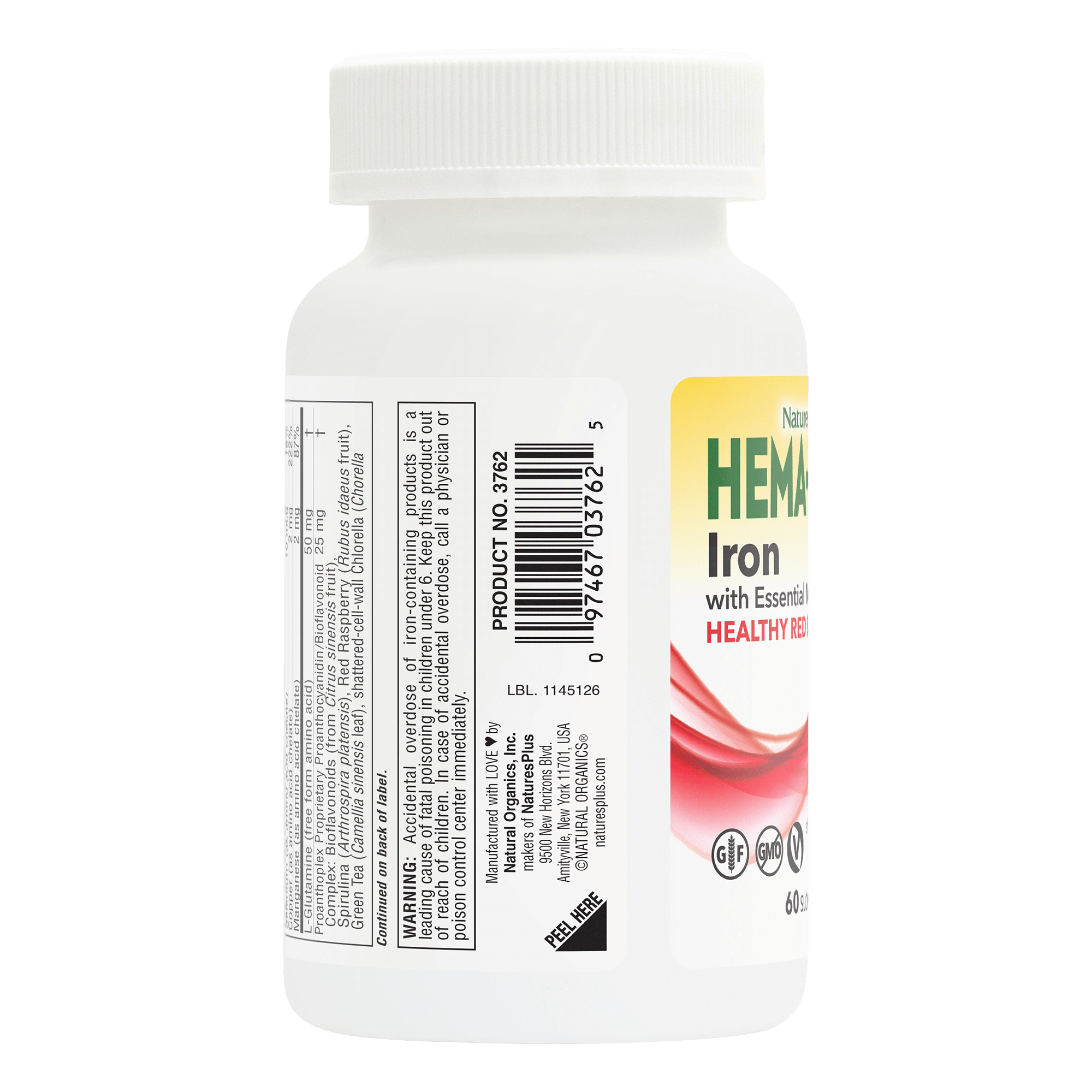 HEMA-PLEX® Slow-Release Iron Supplement - 60 Count