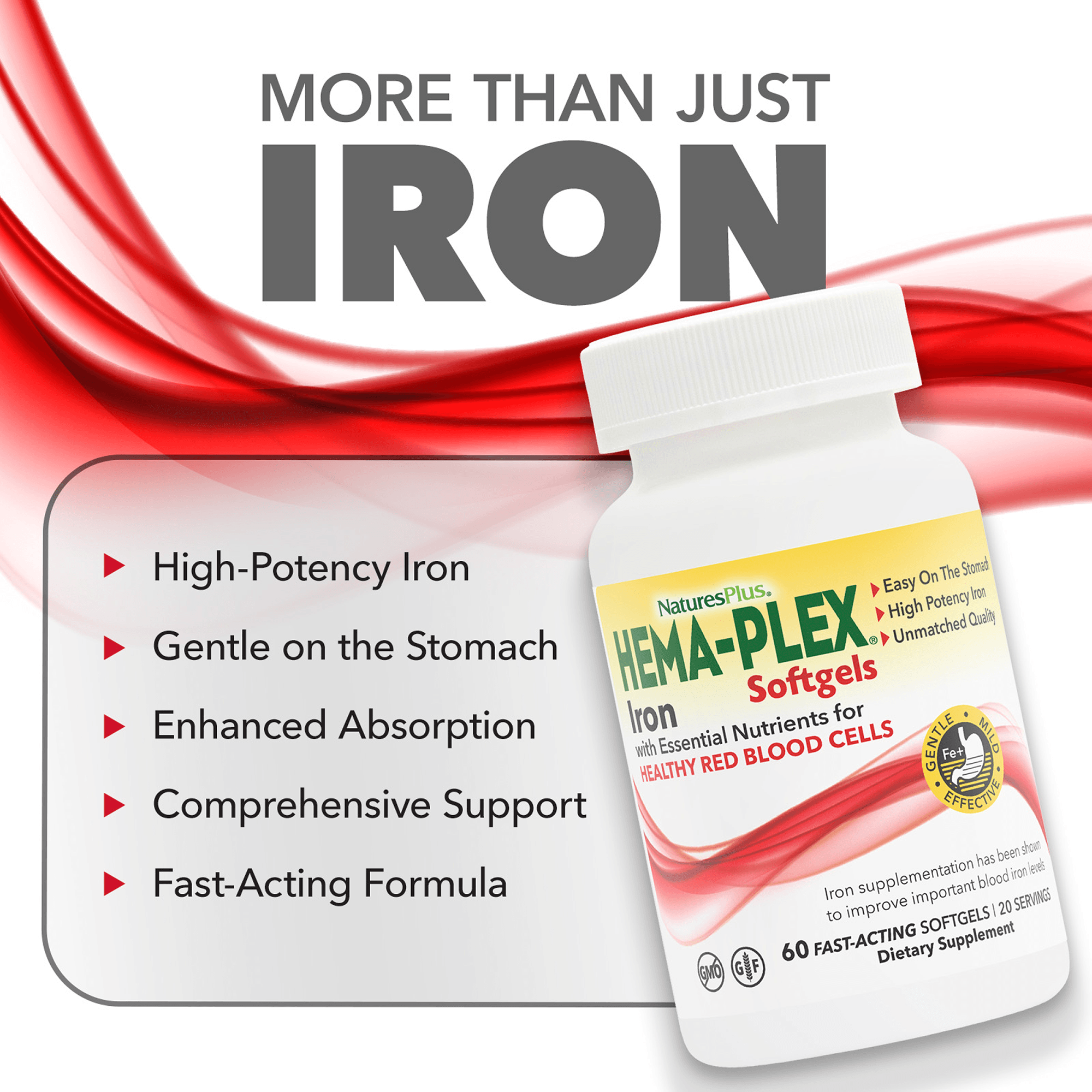 HEMA-PLEX® Iron Softgels - 60 Count