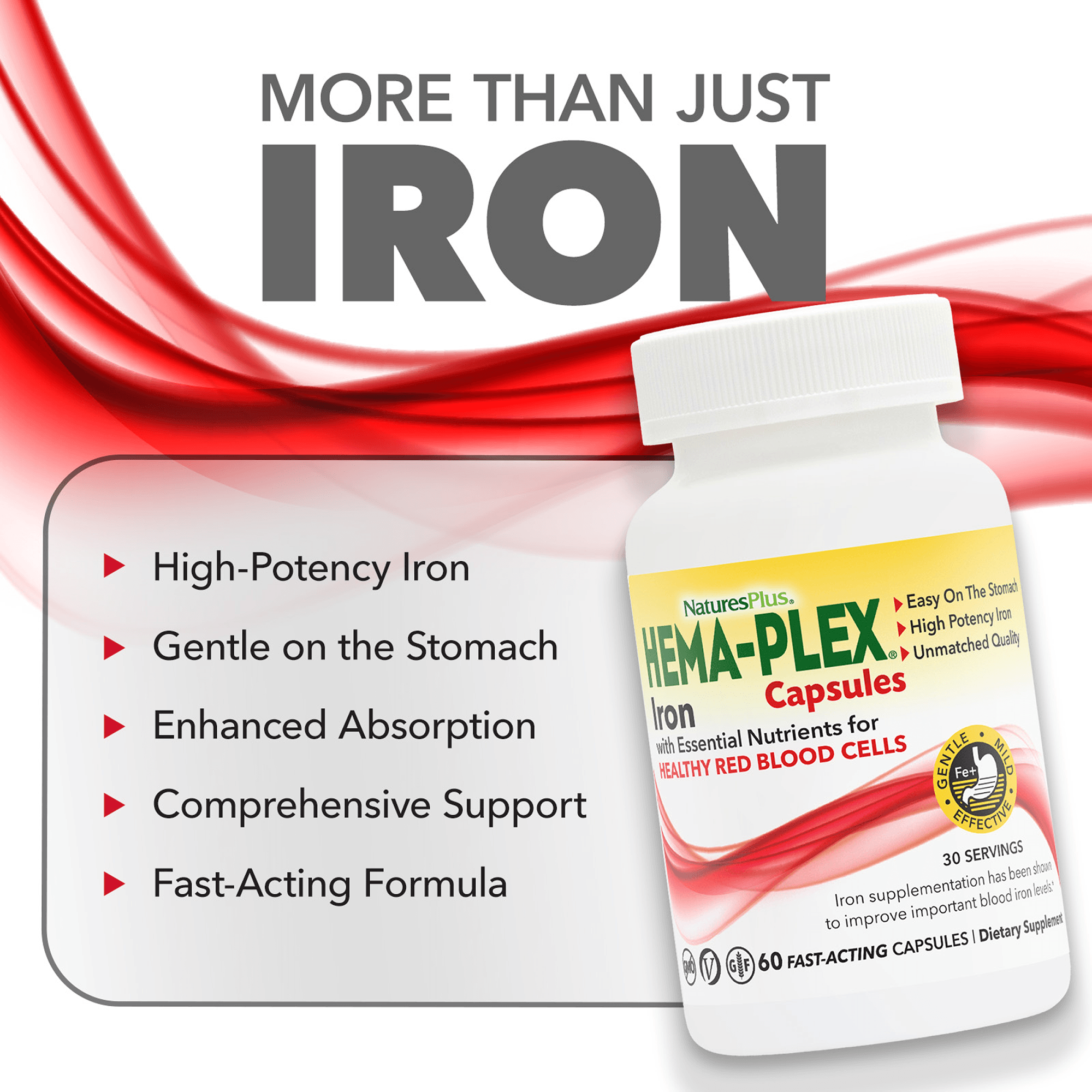 HEMA-PLEX® Iron Capsules - 60 Count