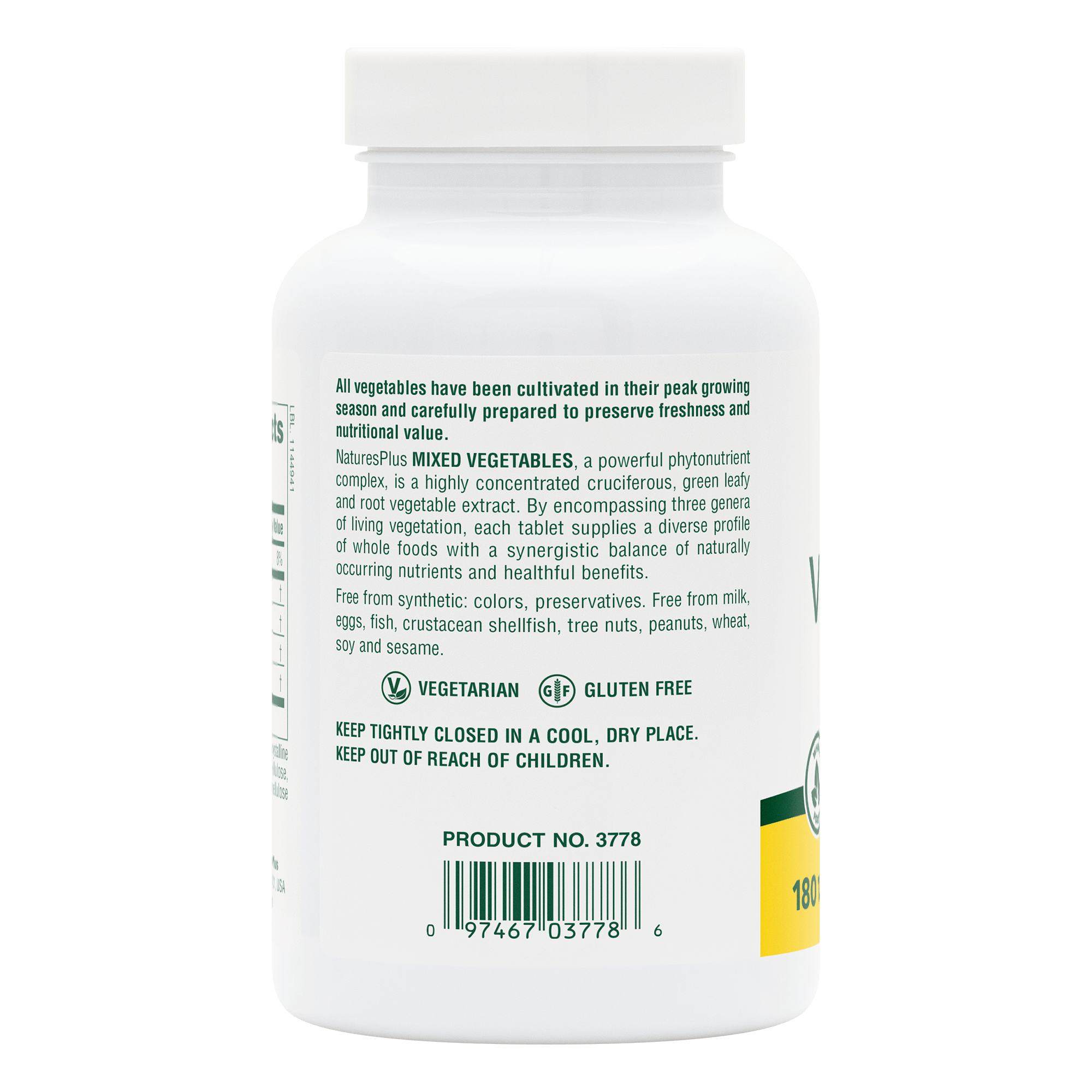 Mixed Vegetables® Tablets - 180 Count