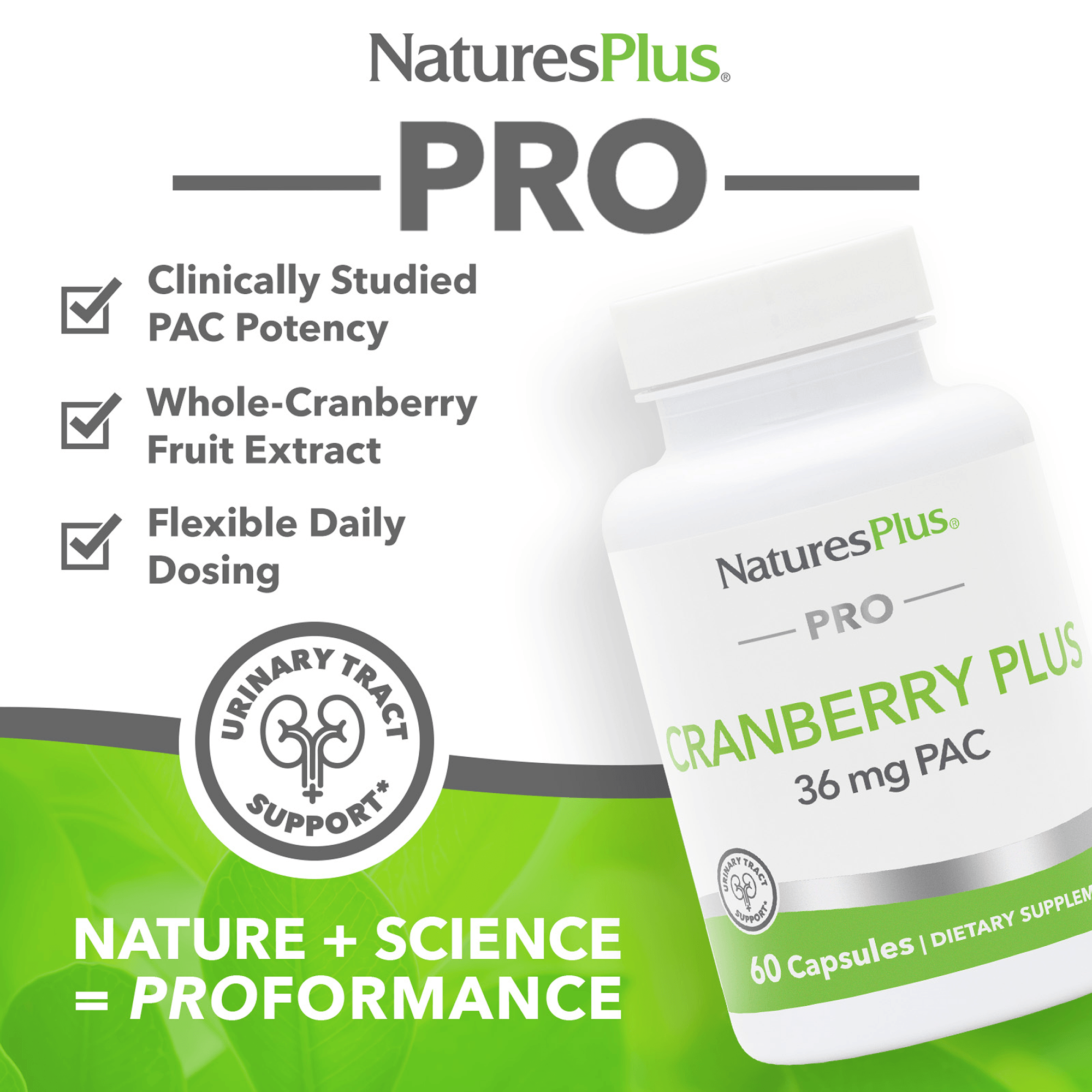 NaturesPlus PRO Cranberry Plus - 60 Count
