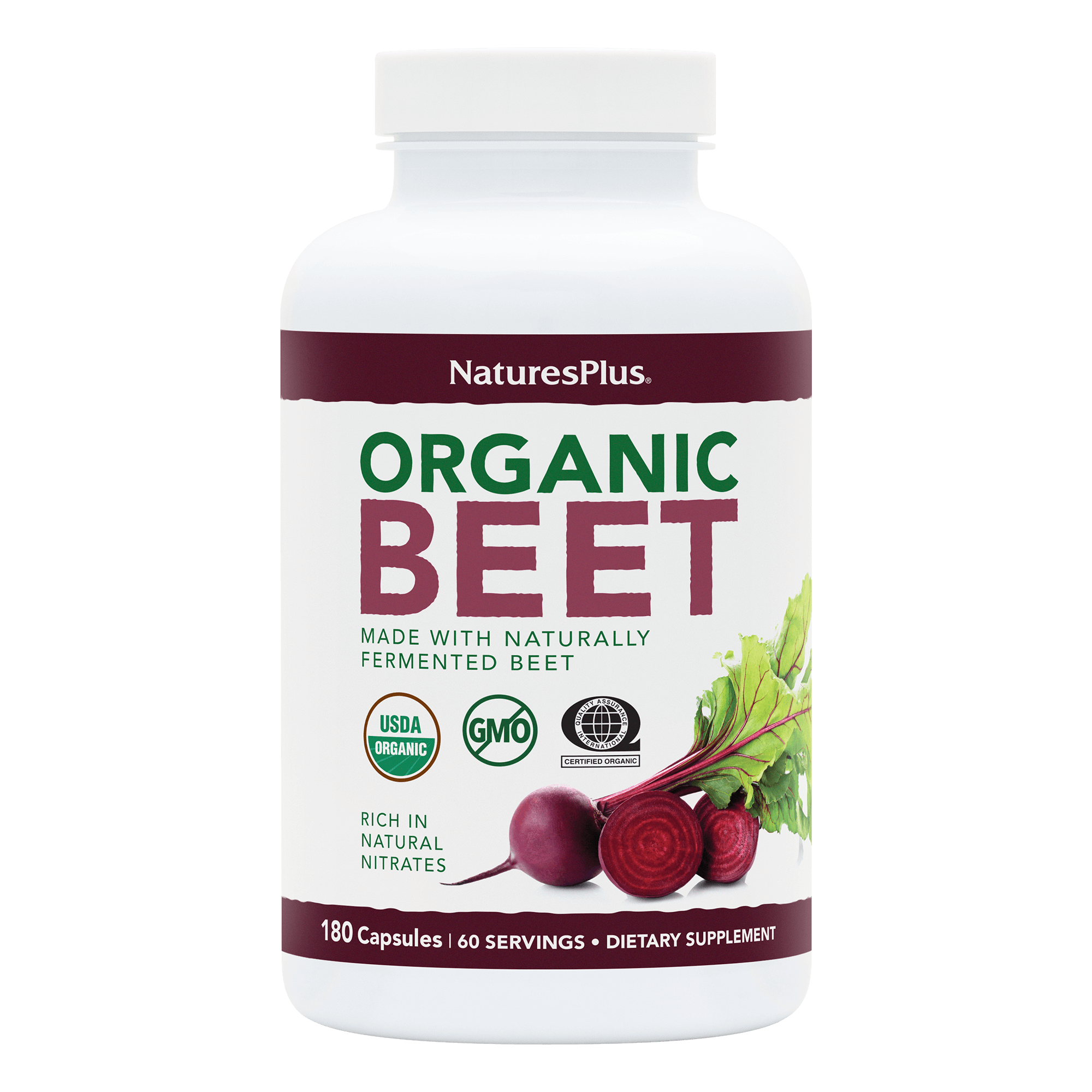 Organic Beet Capsules - 180 Count