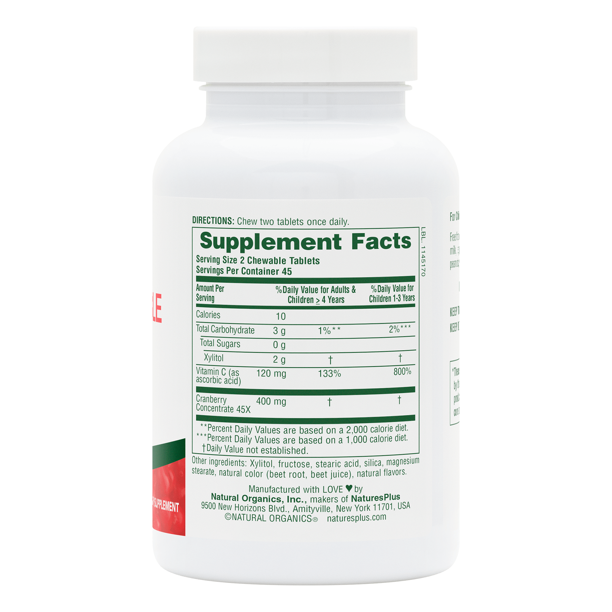 Ultra Chewable Cranberry® Love Berries® Tablets - 90 Count