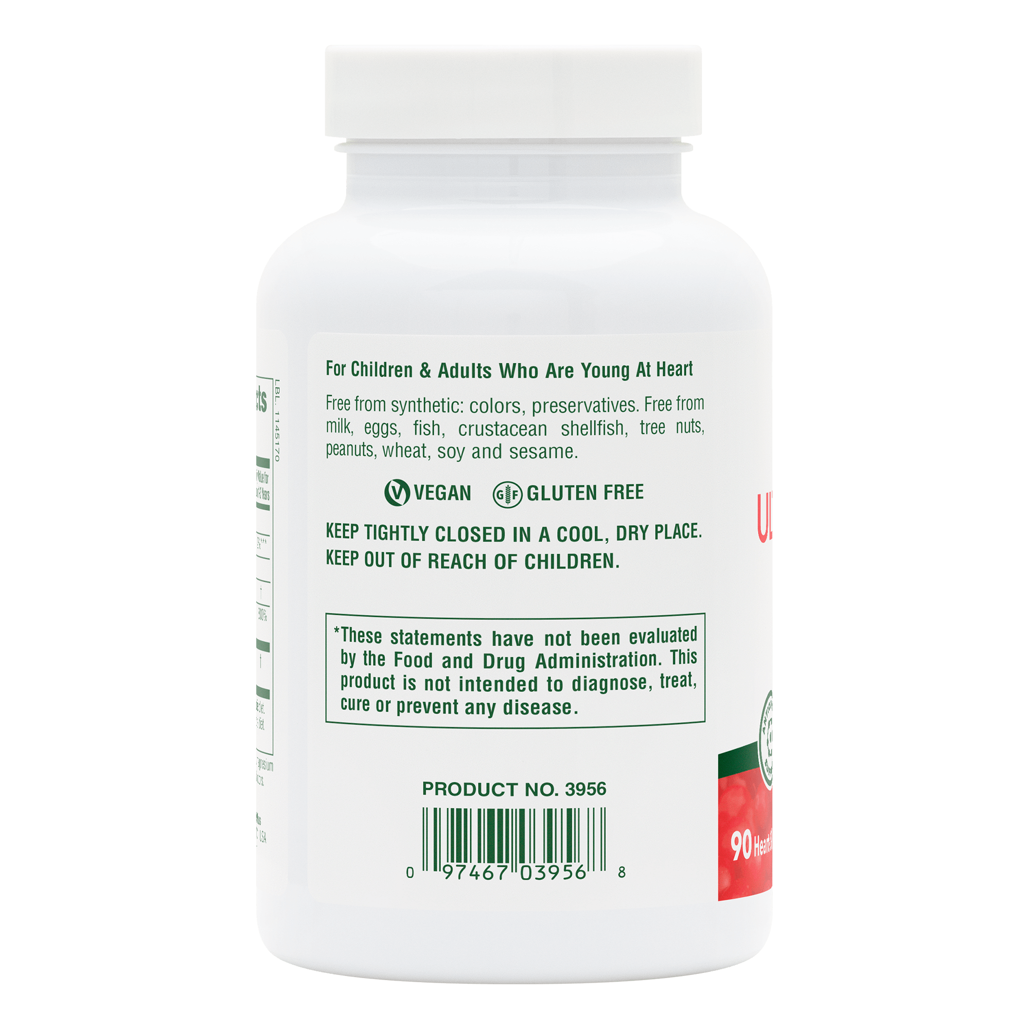 Ultra Chewable Cranberry® Love Berries® Tablets - 90 Count