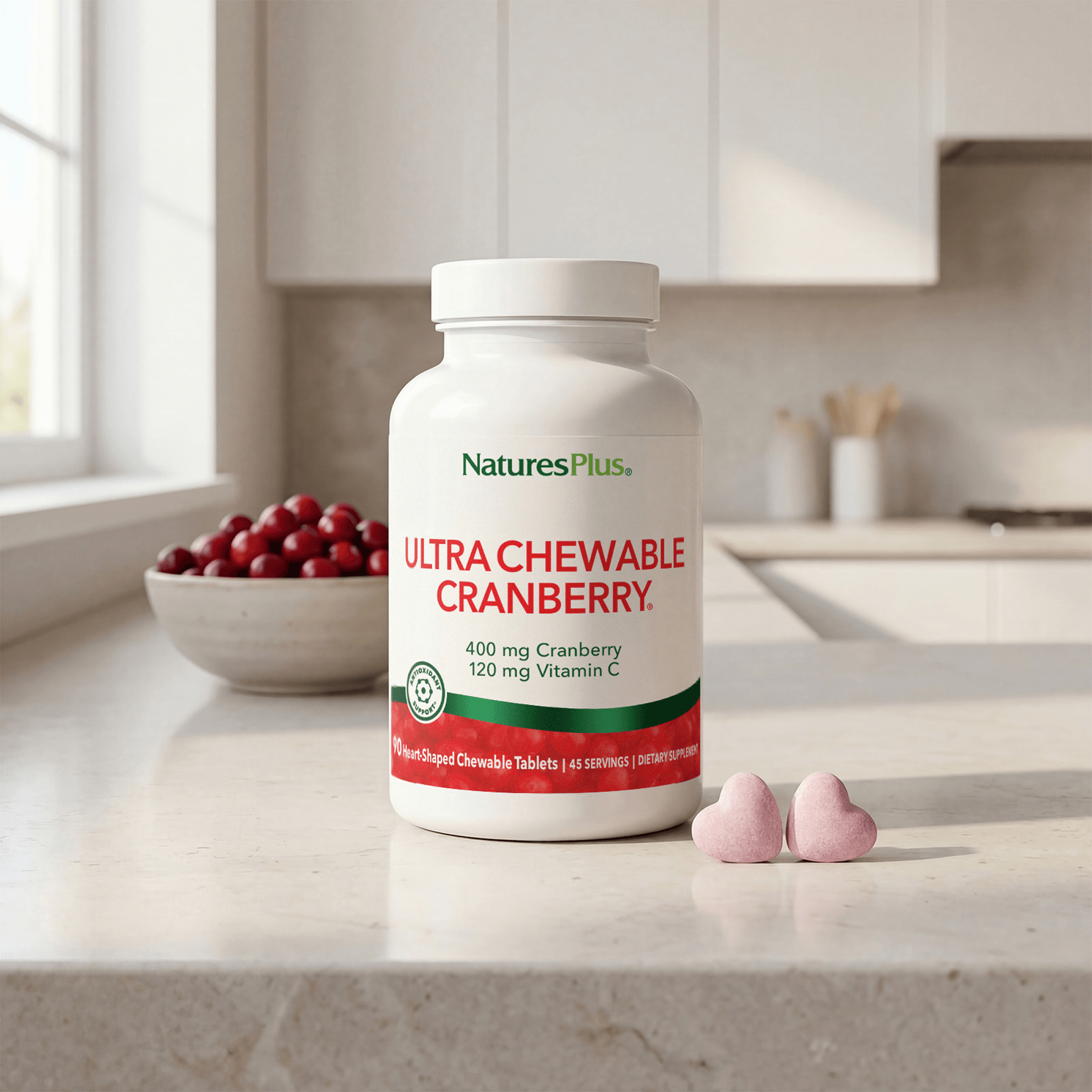 Ultra Chewable Cranberry® Love Berries® Tablets - 90 Count