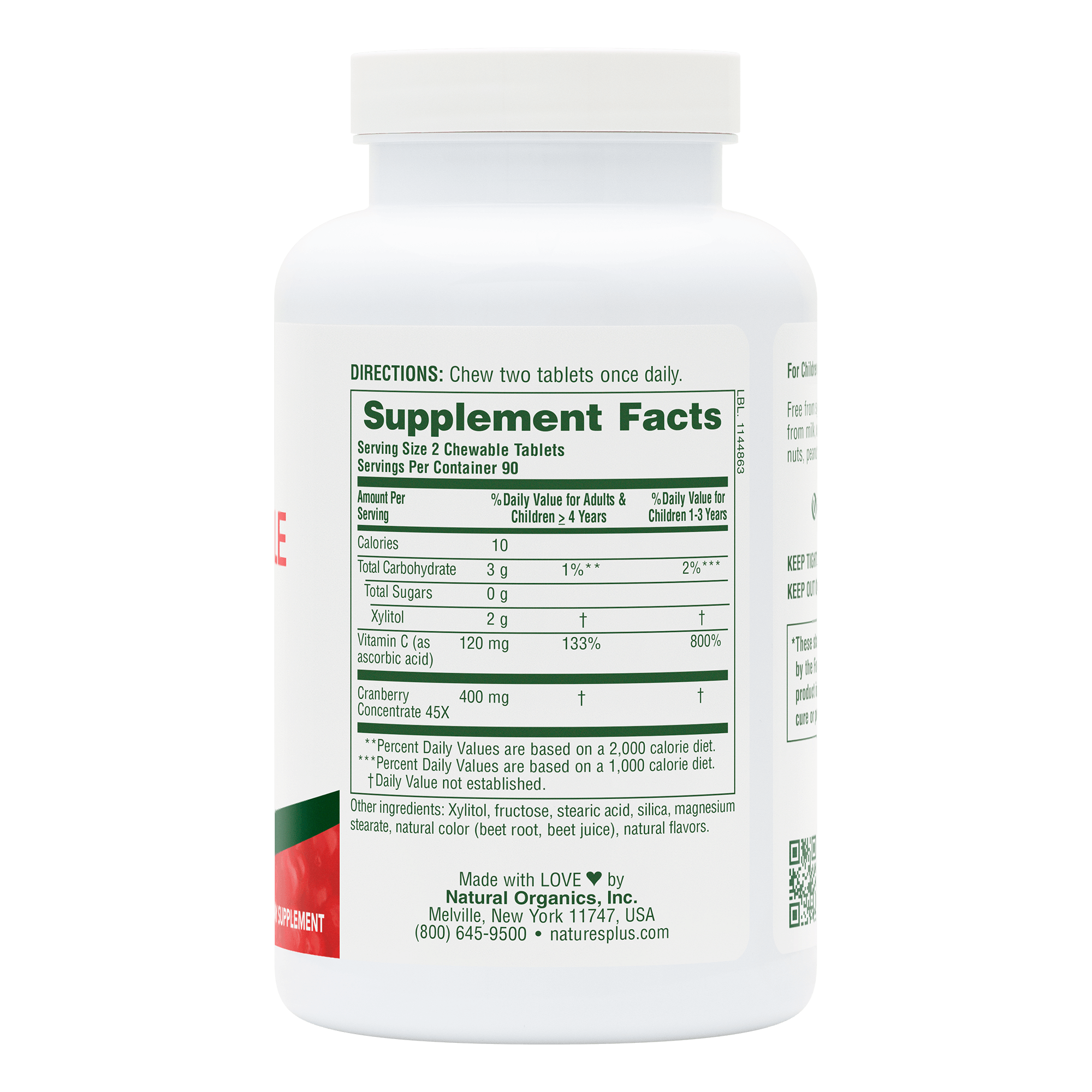 Ultra Chewable Cranberry® Love Berries® Tablets - 180 Count