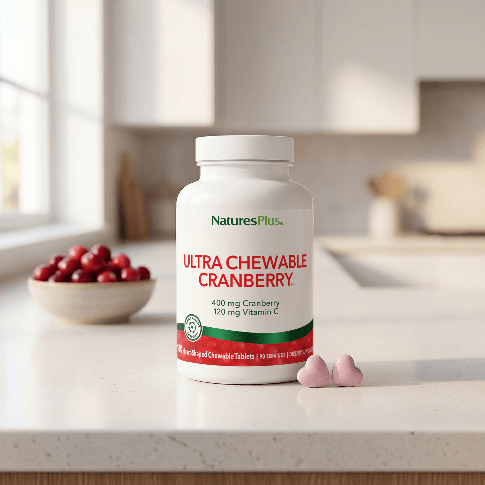 Ultra Chewable Cranberry® Love Berries® Tablets - 180 Count