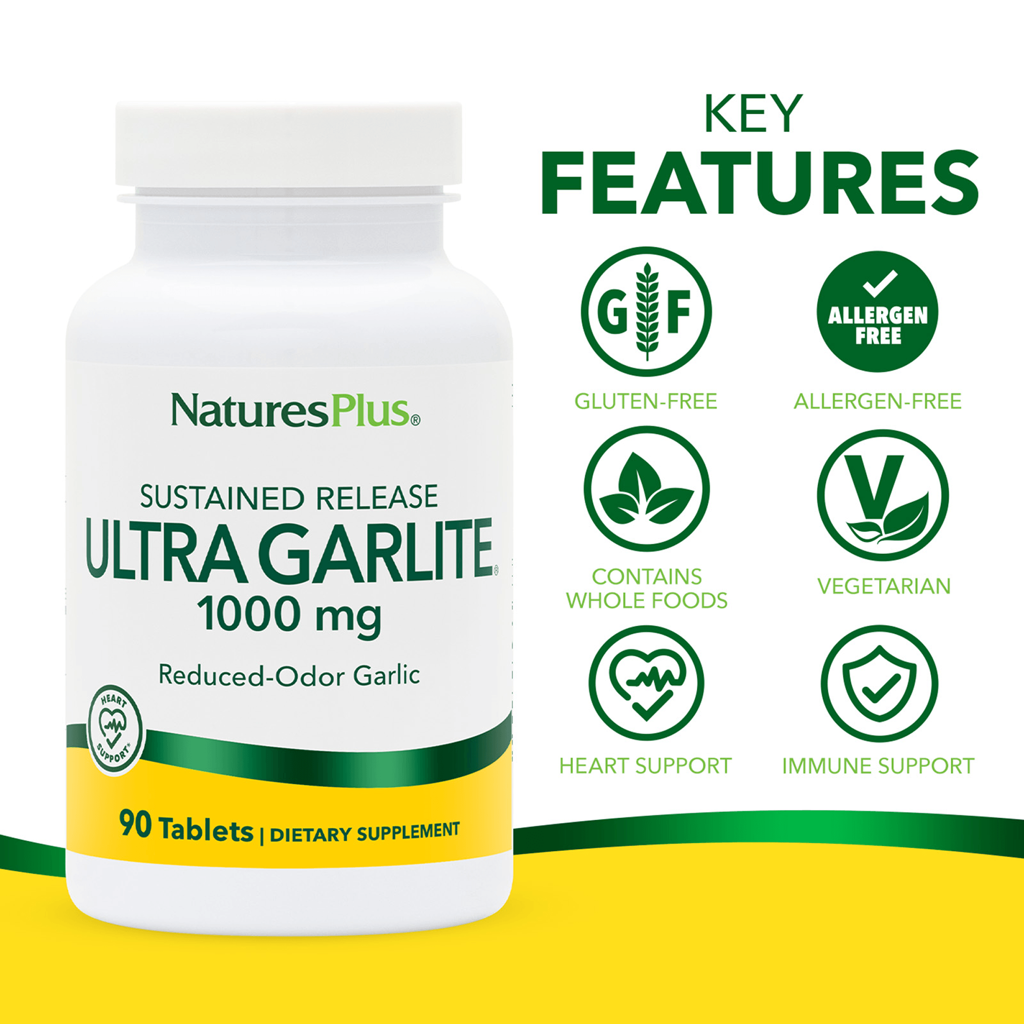 Ultra Garlite® 1000 mg Sustained Release Tablets - 90 Count