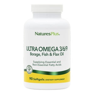 Frontal product image of Ultra Omega 3/6/9™ Softgels containing 90 Count