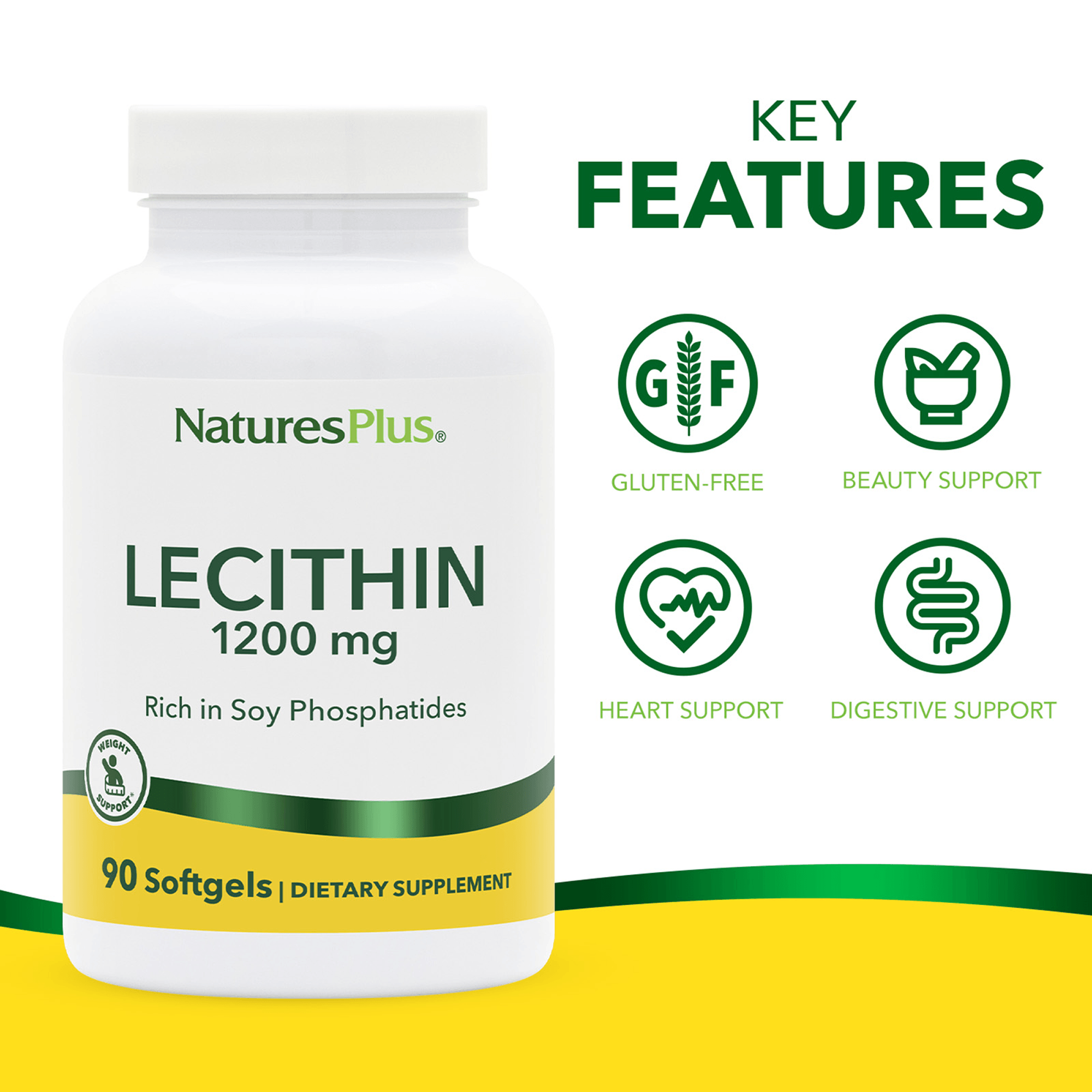 Lecithin 1200 mg Softgels - 90 Count