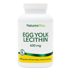 Frontal product image of Egg Yolk Lecithin 600 mg Capsules containing 180 Count