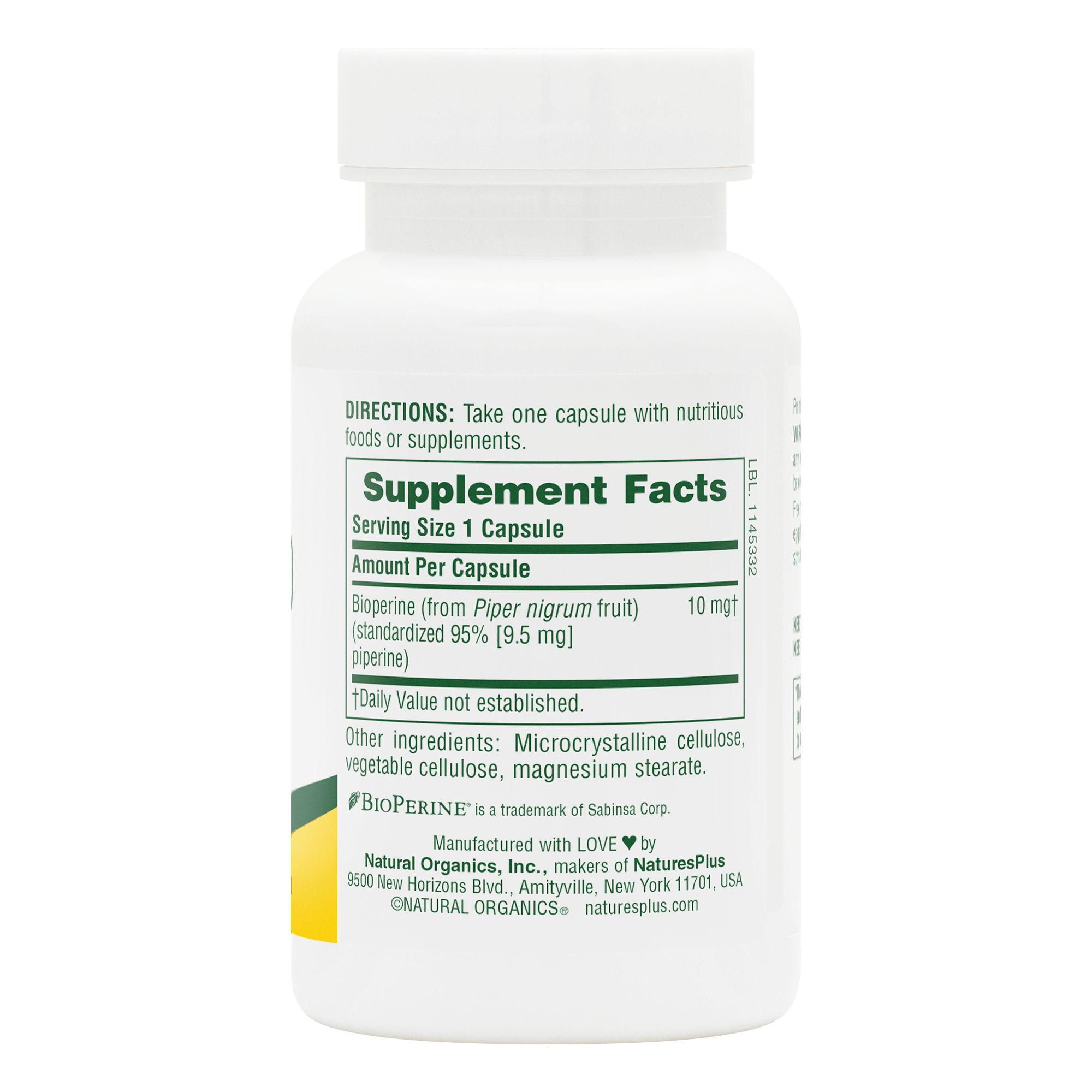 Bioperine 10 Capsules - 90 Count