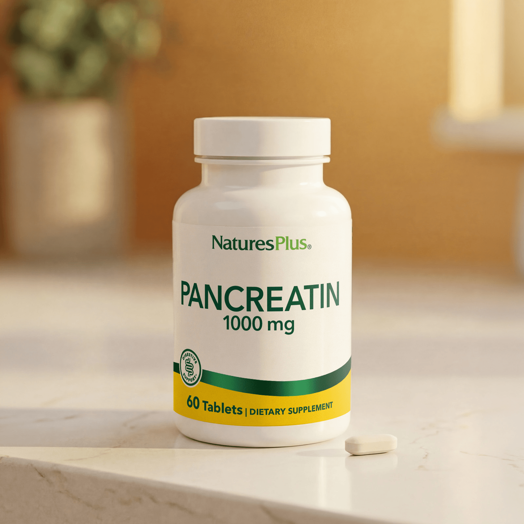 Pancreatin 1000 mg Tablets - 60 Count