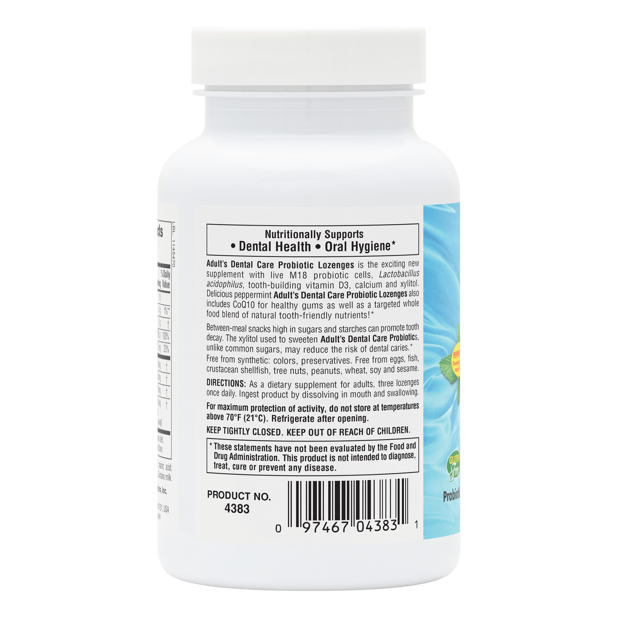 Adult's Dental Care Probiotic Lozenges - 90 Count