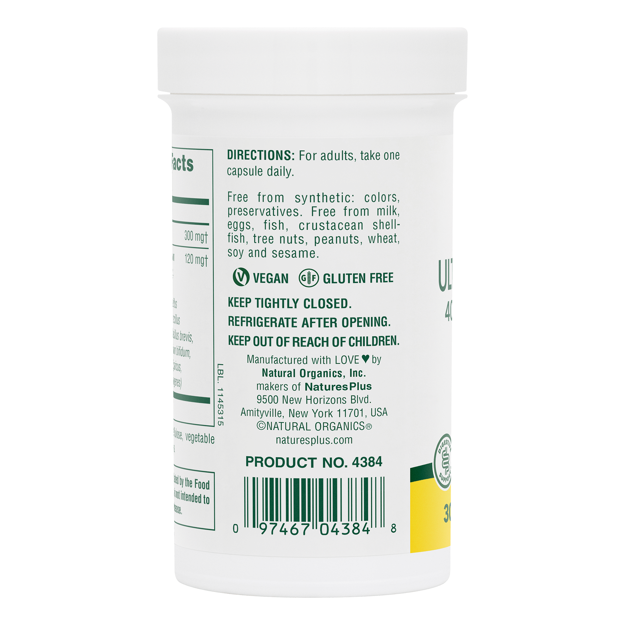 Ultra Probiotics Capsules - 30 Count
