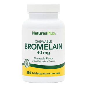 Frontal product image of Chewable Bromelain 40 mg Tablets containing 180 Count