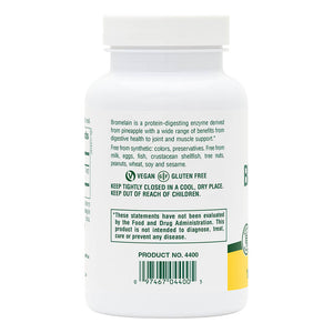 Second side product image of Chewable Bromelain 40 mg Tablets containing 180 Count