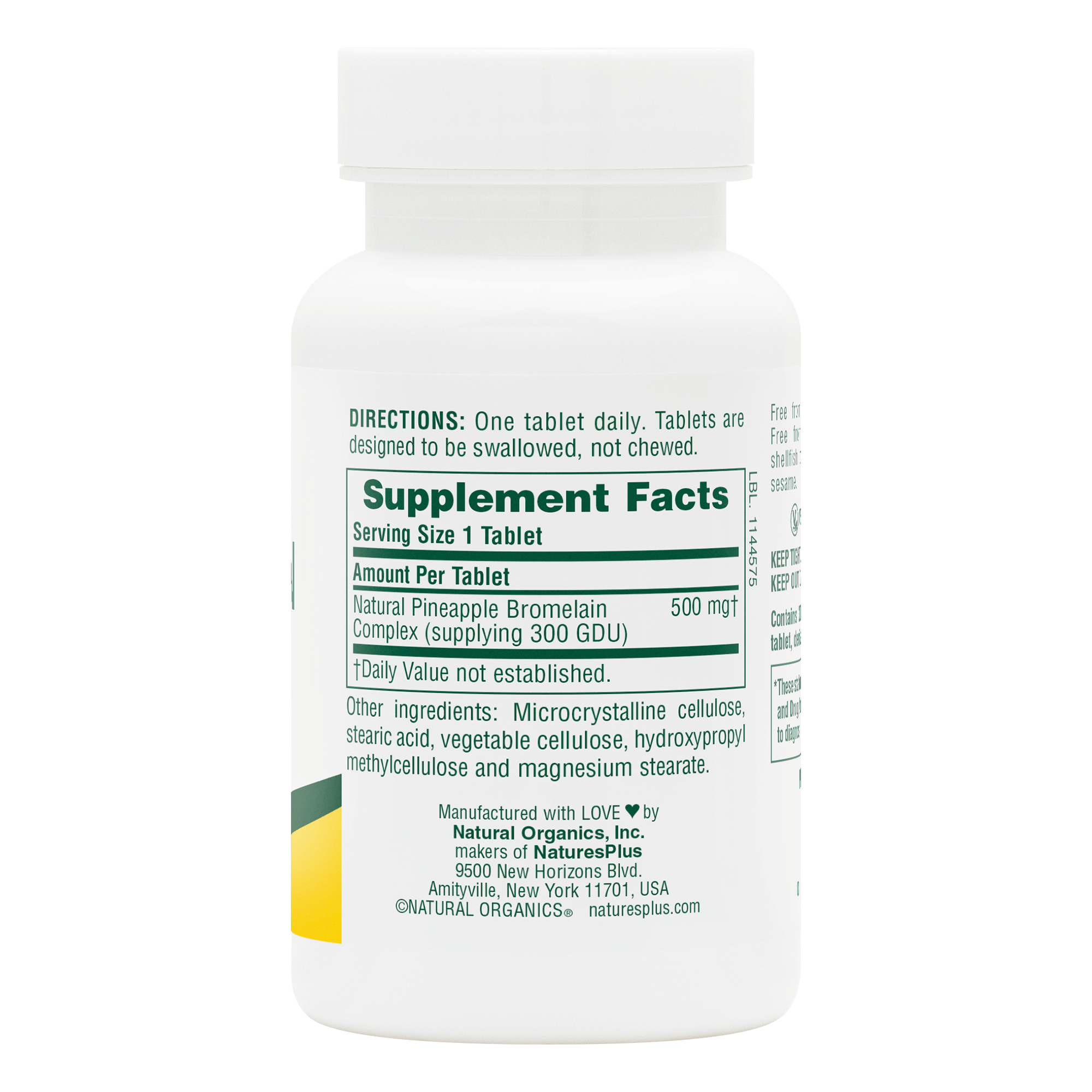Bromelain 500 mg Tablets - 60 Count