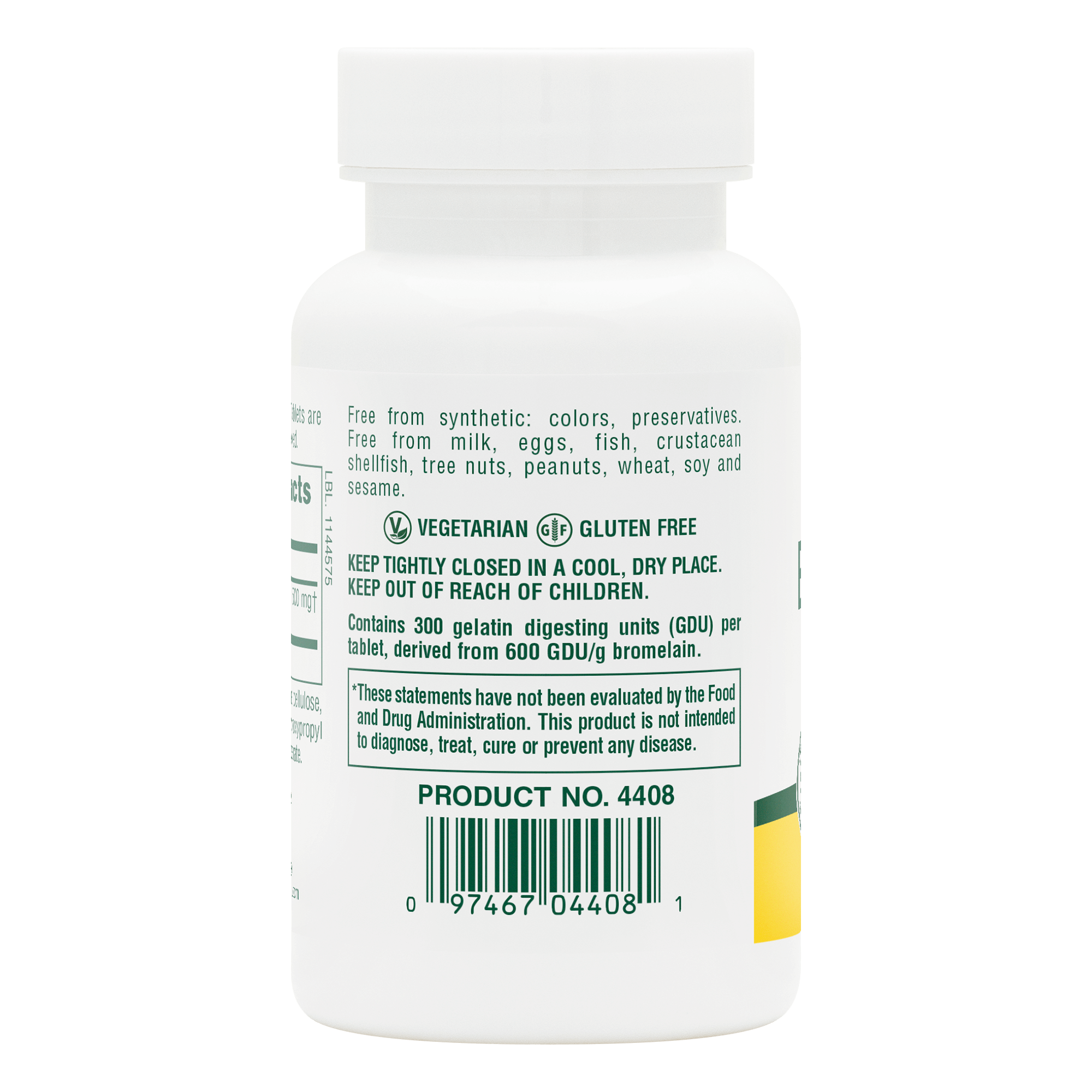 Bromelain 500 mg Tablets - 60 Count