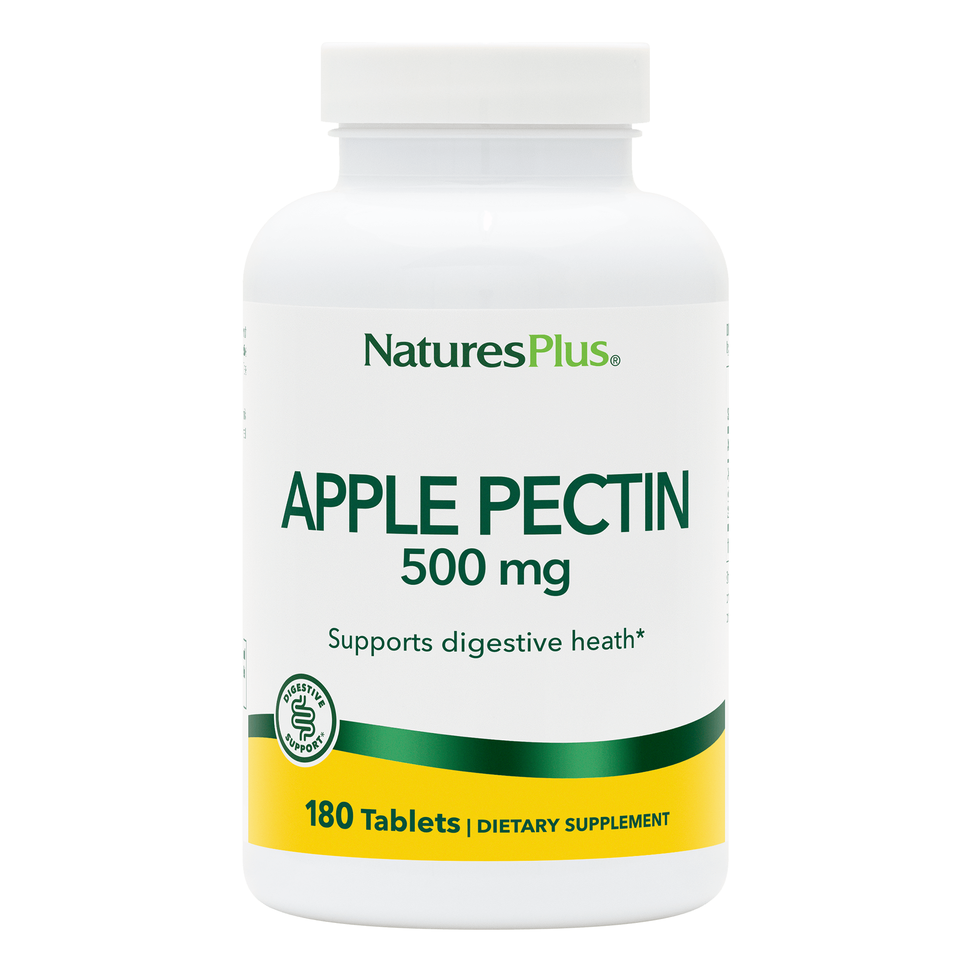 Apple Pectin 500 mg Tablets - 180 Count
