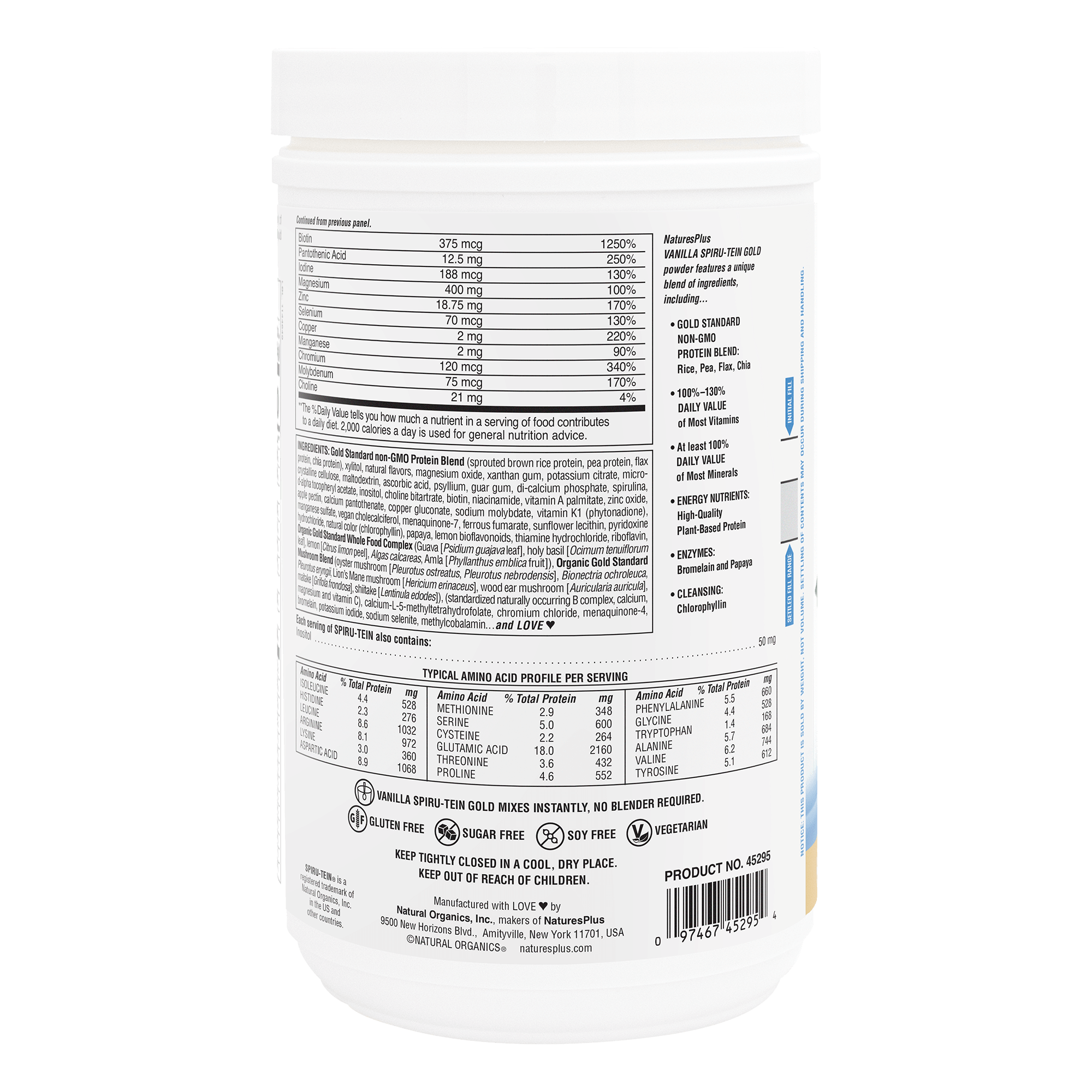 SPIRU-TEIN® GOLD Shake - Vanilla - 1.03 LB