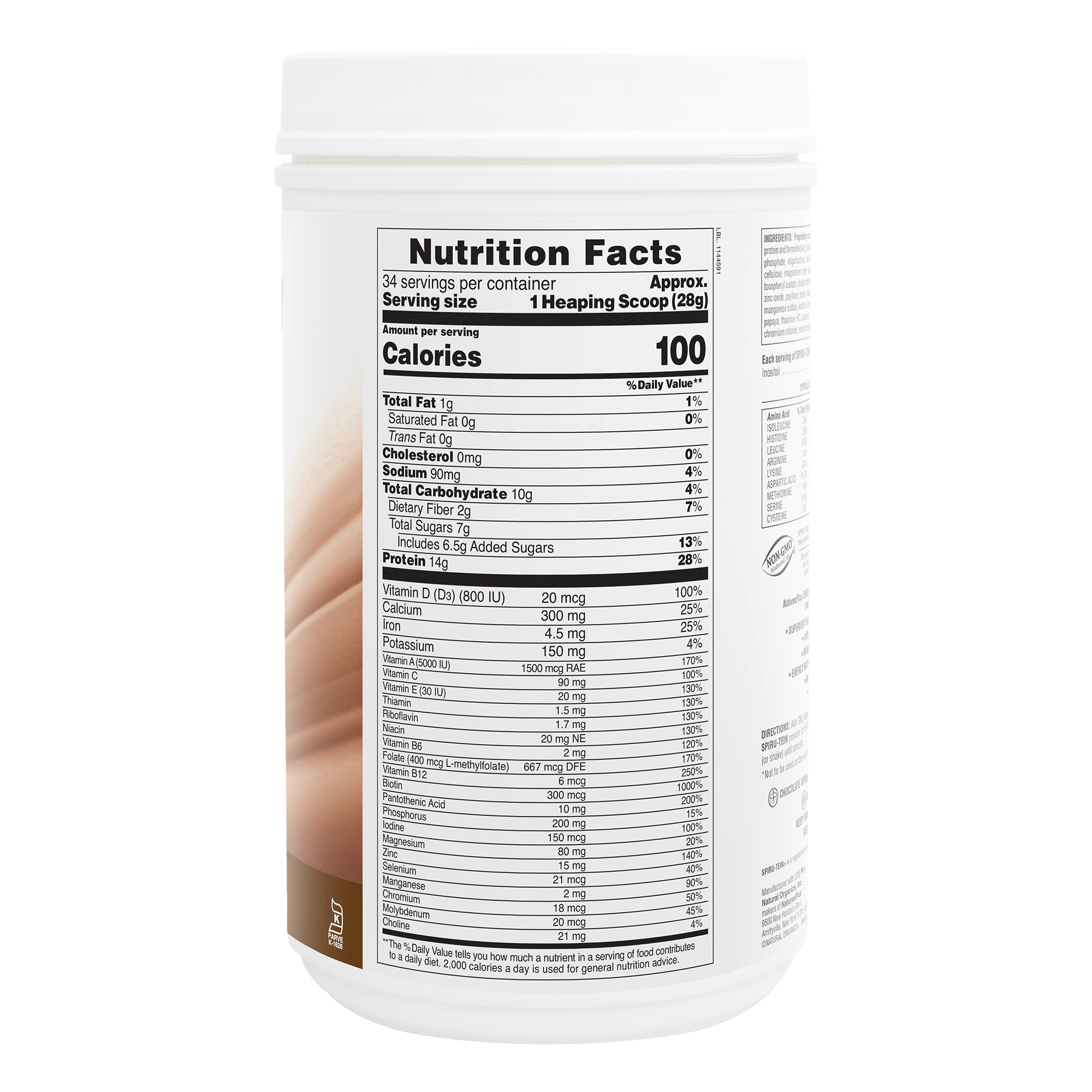 SPIRU-TEIN® Protein Powder Meal** - Chocolate - 2.10 LB
