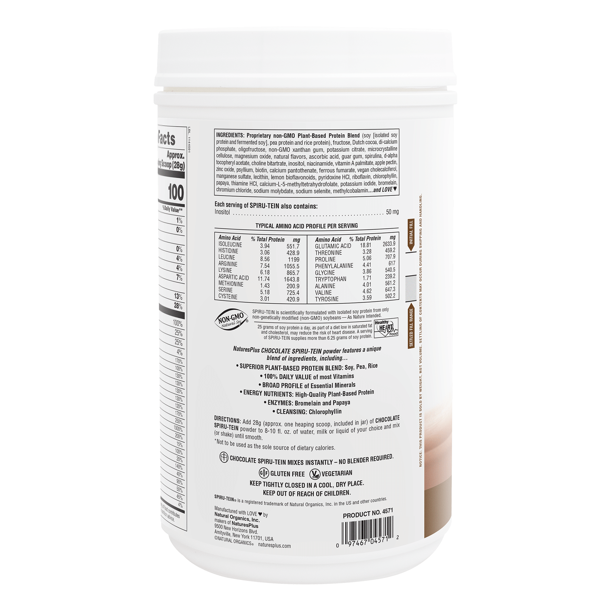 SPIRU-TEIN® Protein Powder Meal** - Chocolate - 2.10 LB