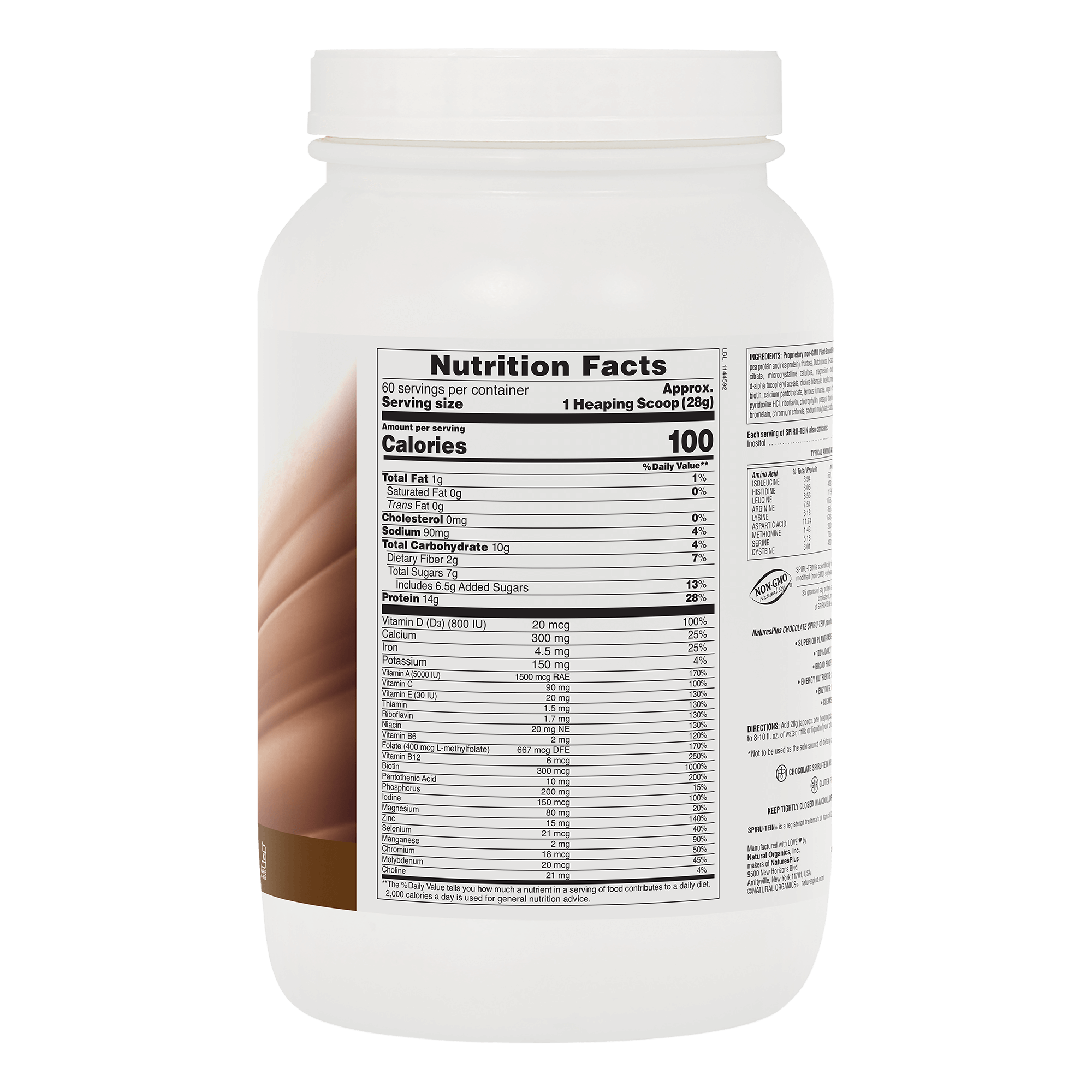 SPIRU-TEIN® Protein Powder Meal** - Chocolate - 3.70 LB
