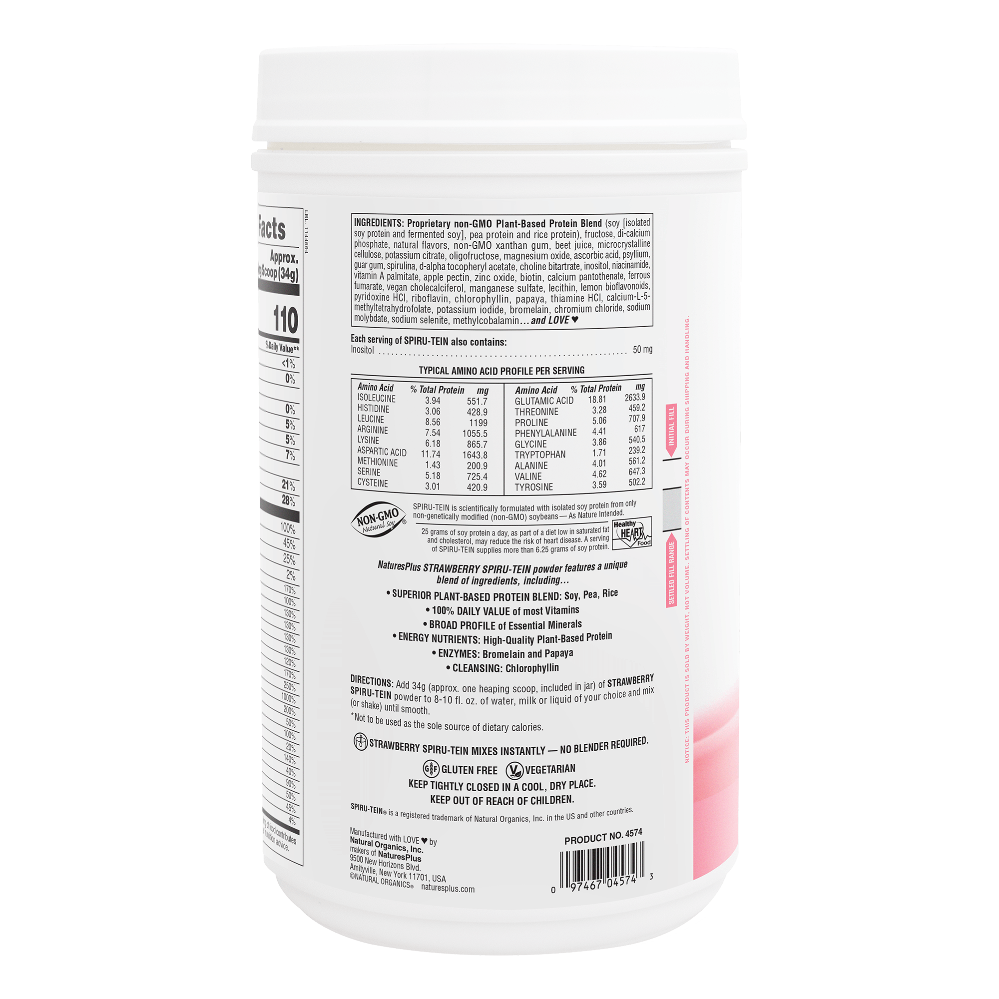 SPIRU-TEIN® Protein Powder Meal** - Strawberry - 2.40 LB