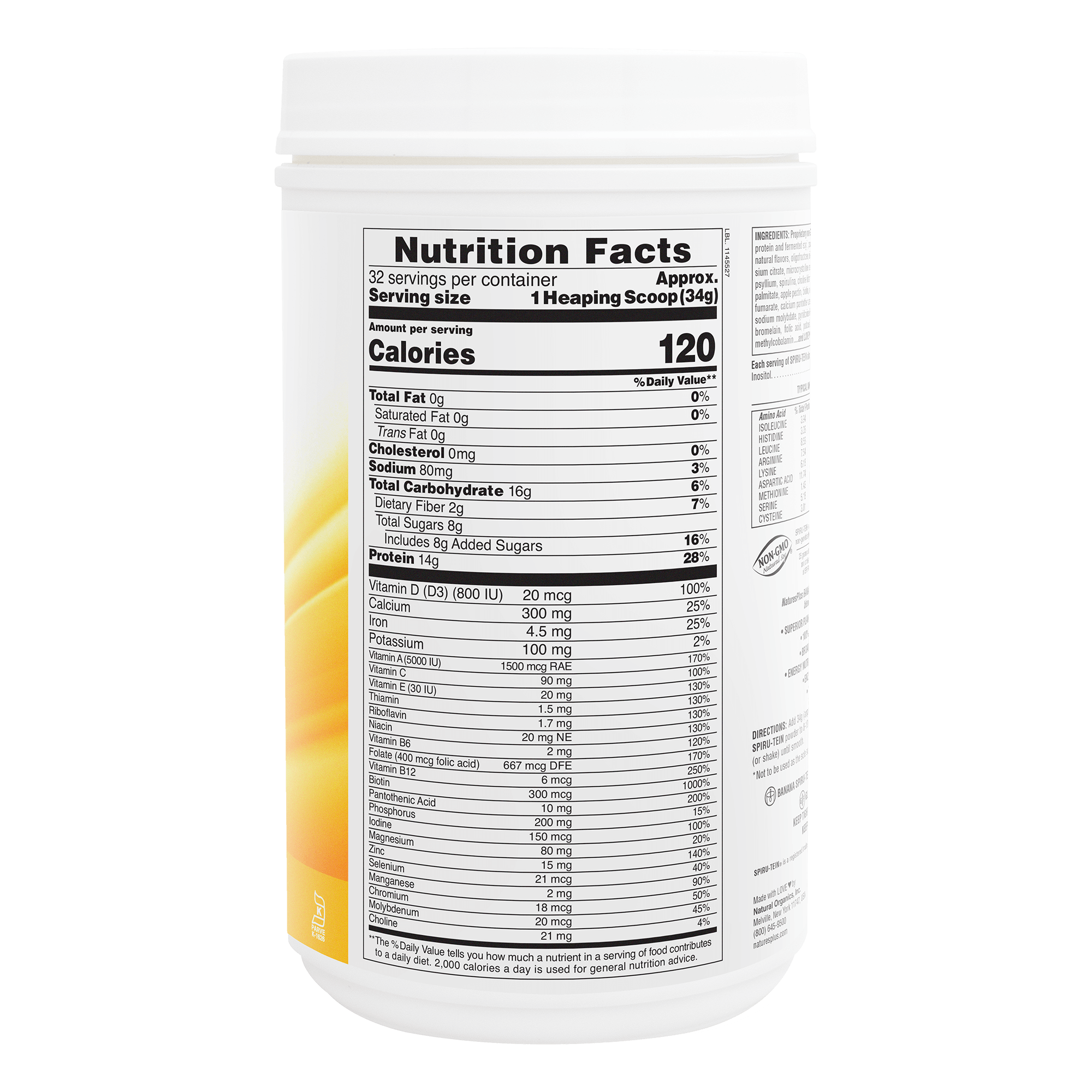 SPIRU-TEIN® Protein Powder Meal** - Banana - 2.40 LB
