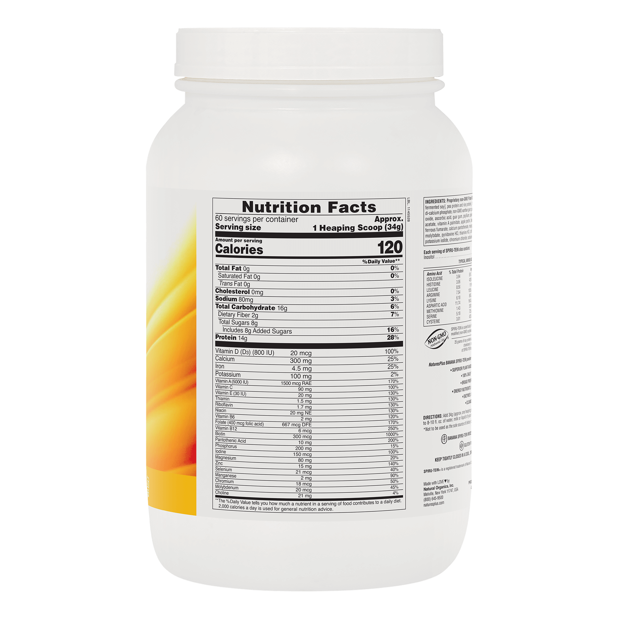SPIRU-TEIN® Protein Powder Meal** - Banana - 4.50 LB