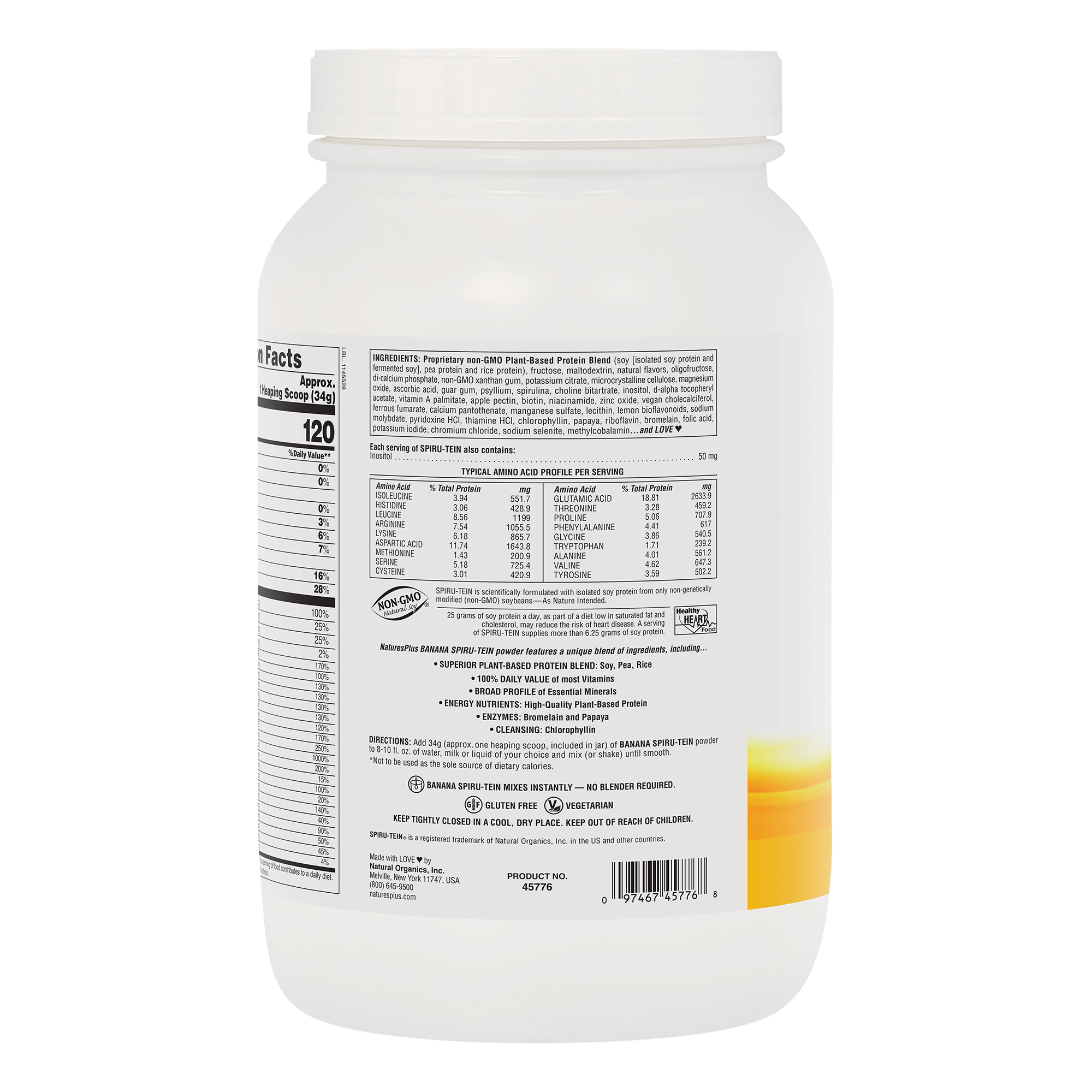 SPIRU-TEIN® Protein Powder Meal** - Banana - 4.50 LB