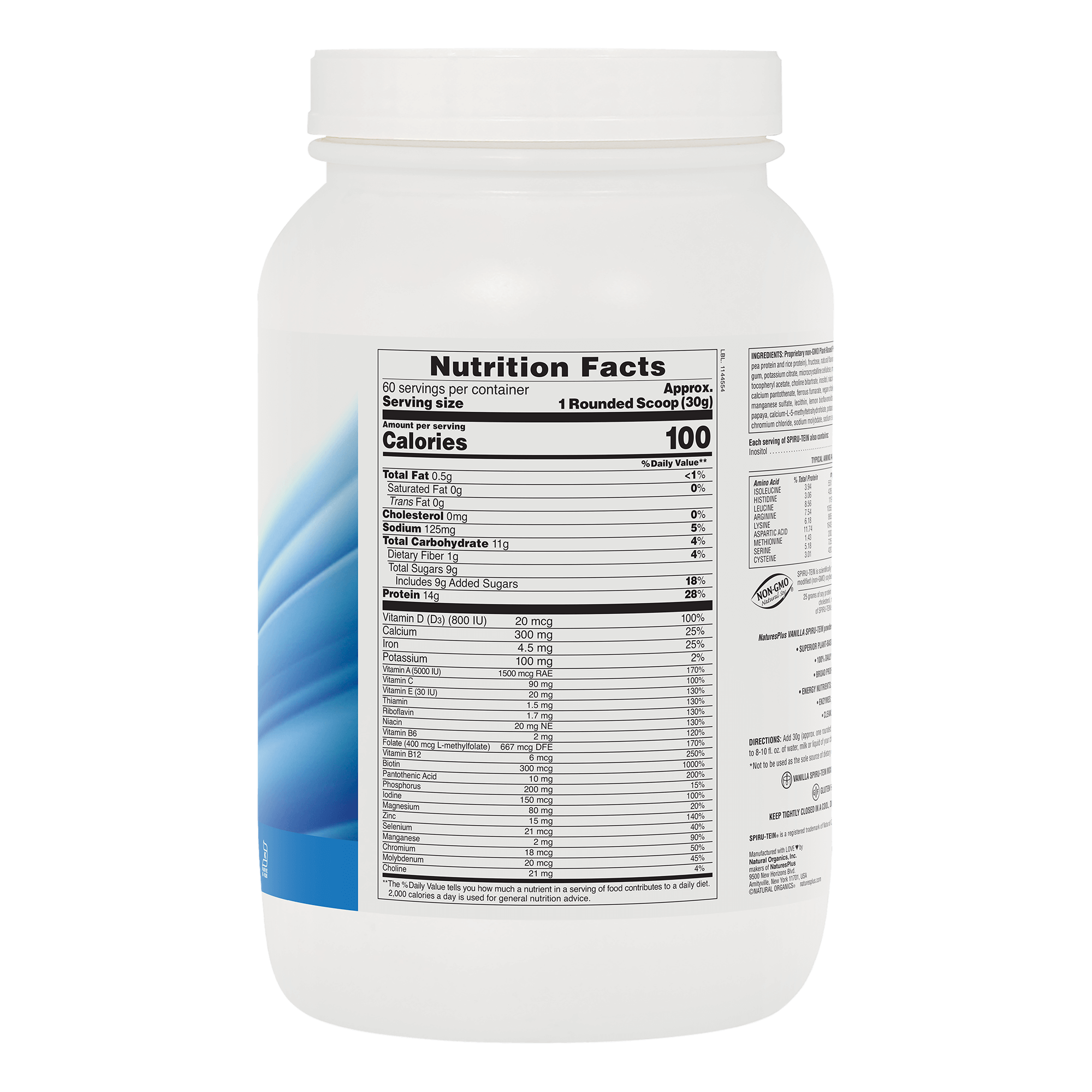 SPIRU-TEIN® Protein Powder Meal** - Vanilla - 4 LB