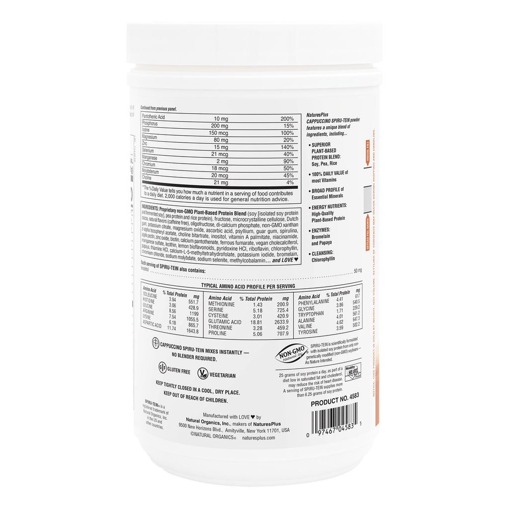 SPIRU-TEIN® Protein Powder Meal** - Cappuccino