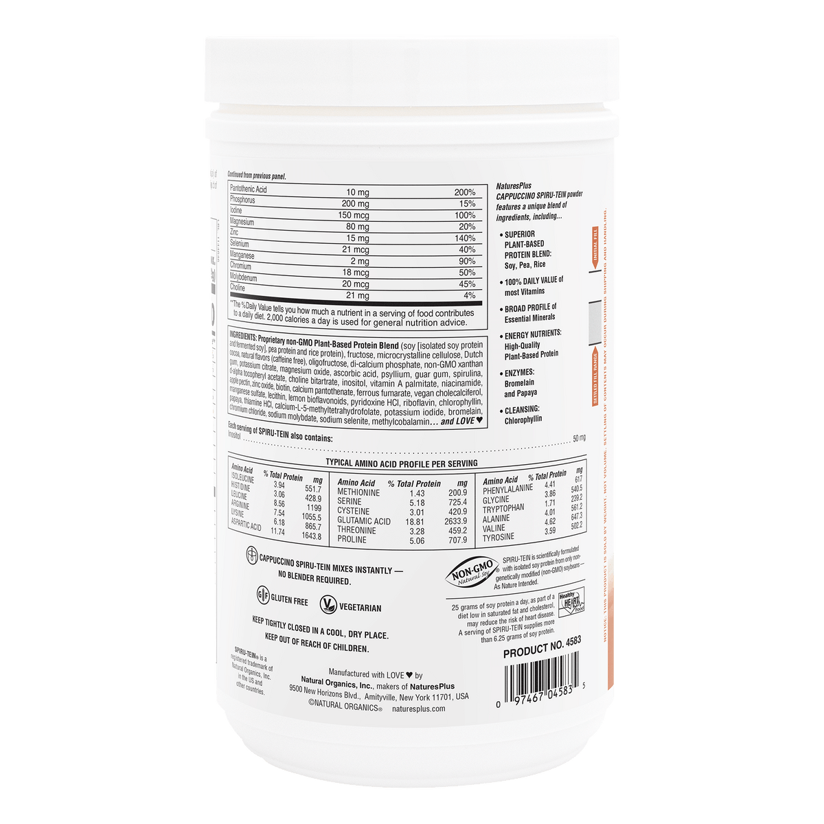 SPIRU-TEIN® Protein Powder Meal** - Cappuccino