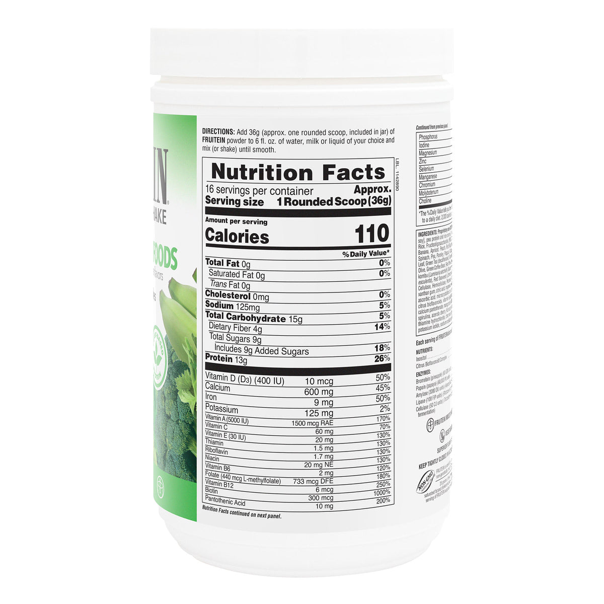 product image of FRUITEIN® Revitalizing Green Foods Shake containing 1.30 LB