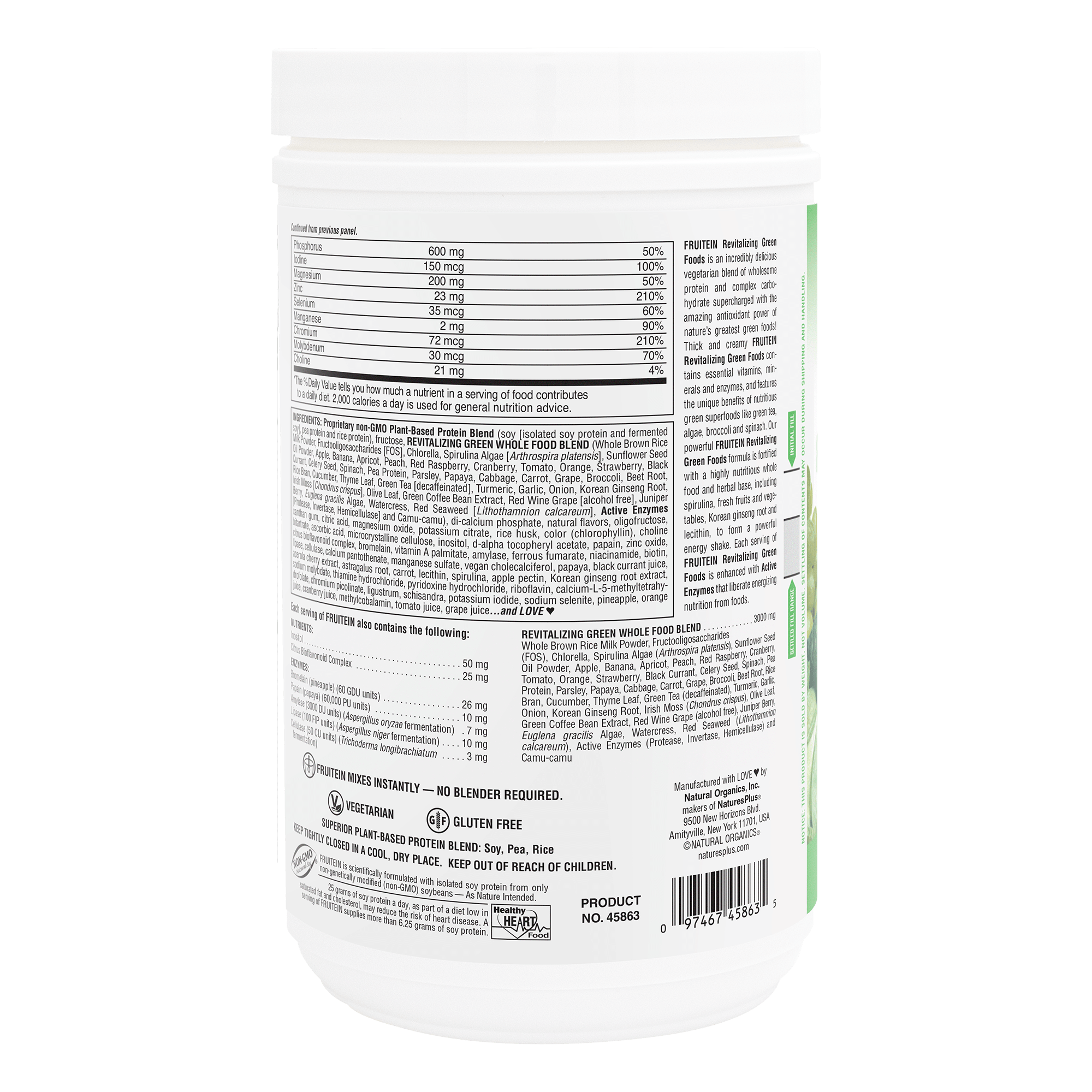 FRUITEIN® Revitalizing Green Foods Shake - 1.30 LB