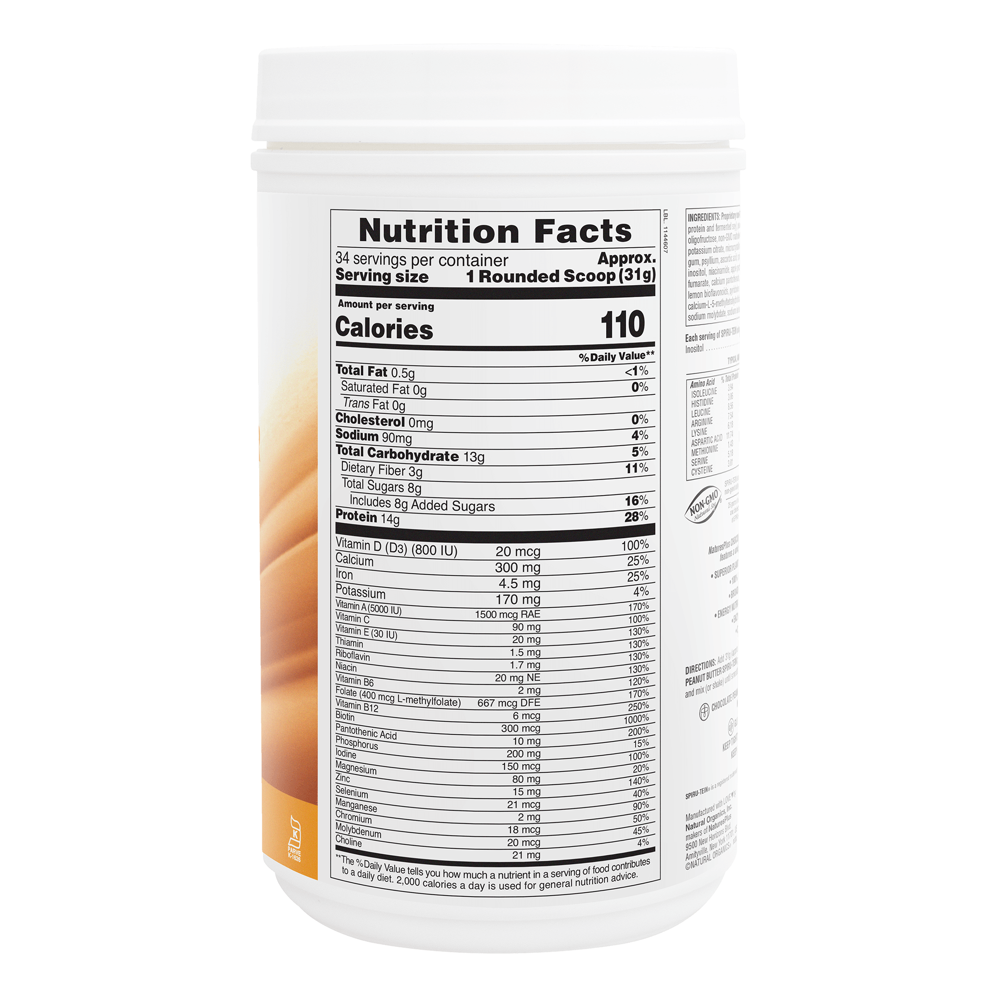 SPIRU-TEIN® Protein Powder Meal** - Chocolate Peanut Butter Swirl - 2.30 LB